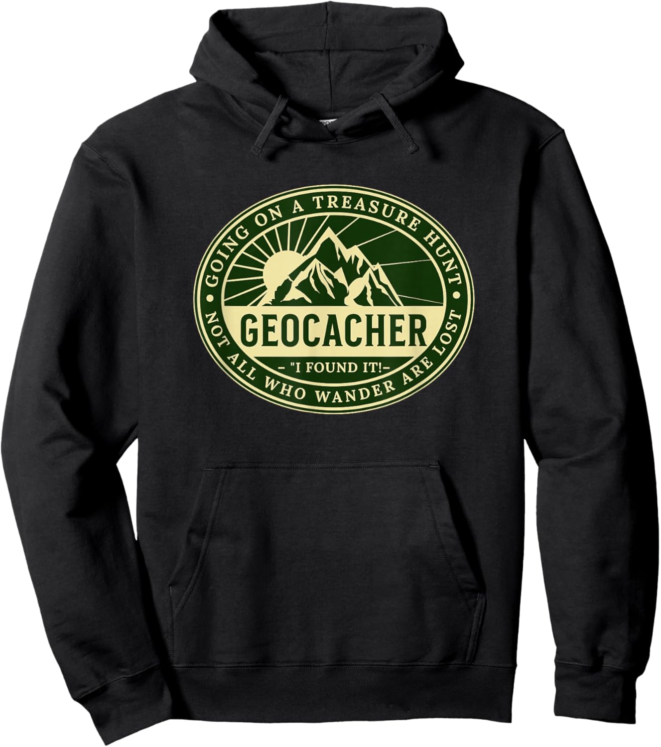 Geocaching Funny Geocache Lover Hiking Nature Men Women Hoodie - Hoodie | Black