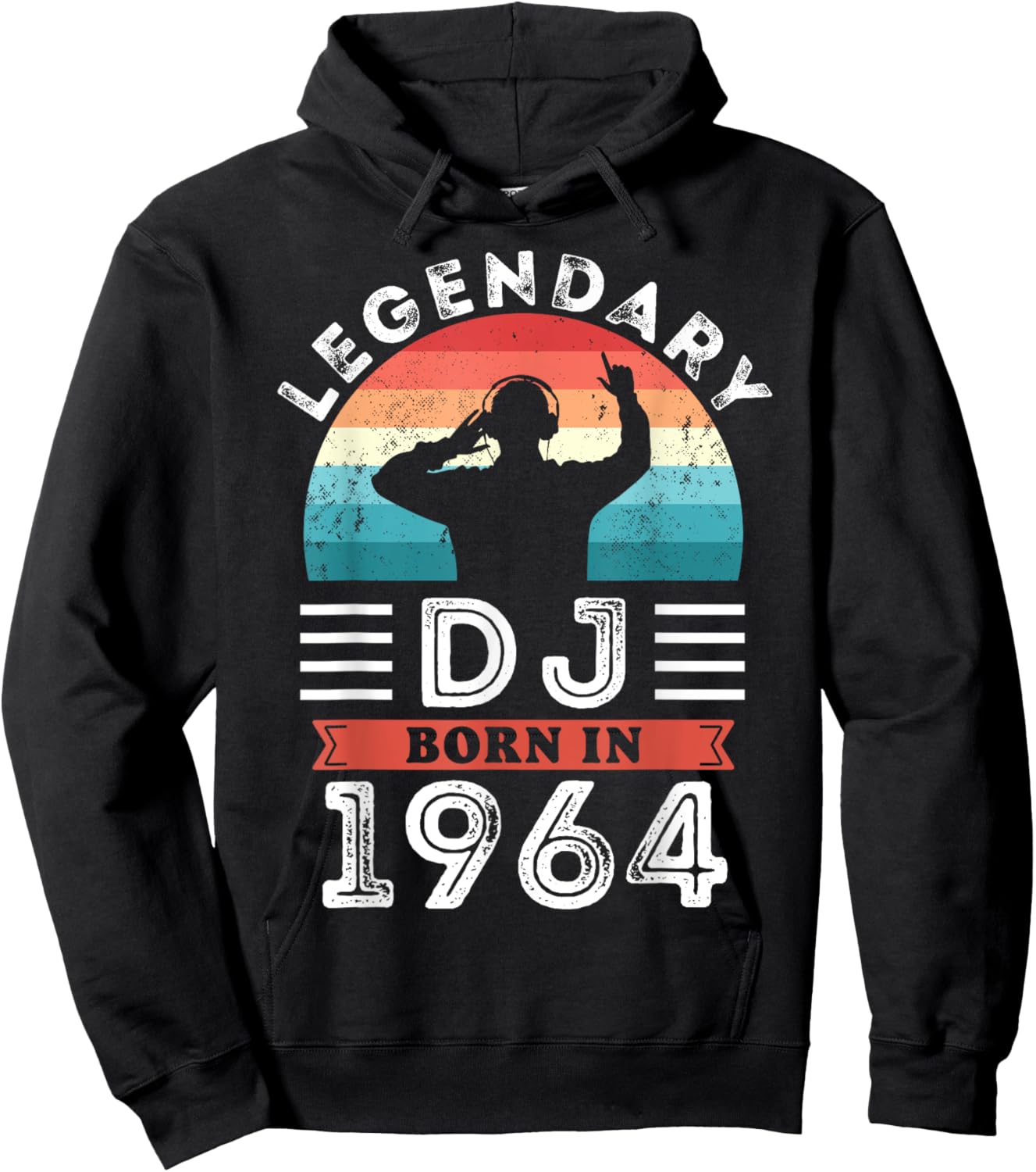 Legendary DJ born 1964 60th Birthday Gifts Hoodie - Hoodie | Black