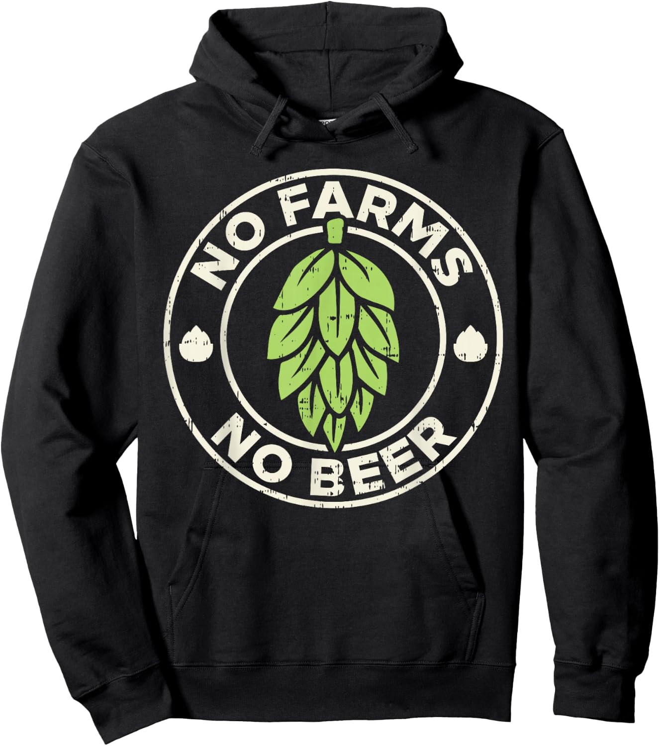 No Farms No Beer Hops Craft Beer Farming Brewer Farmer Gift Hoodie - Hoodie | Black