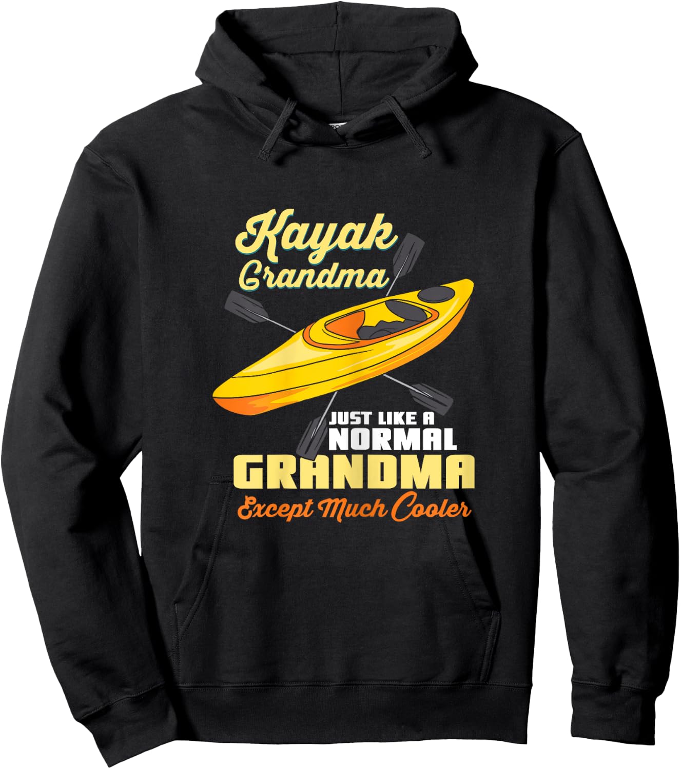 Kayak Grandma Kayaking Hoodie - Hoodie | Black