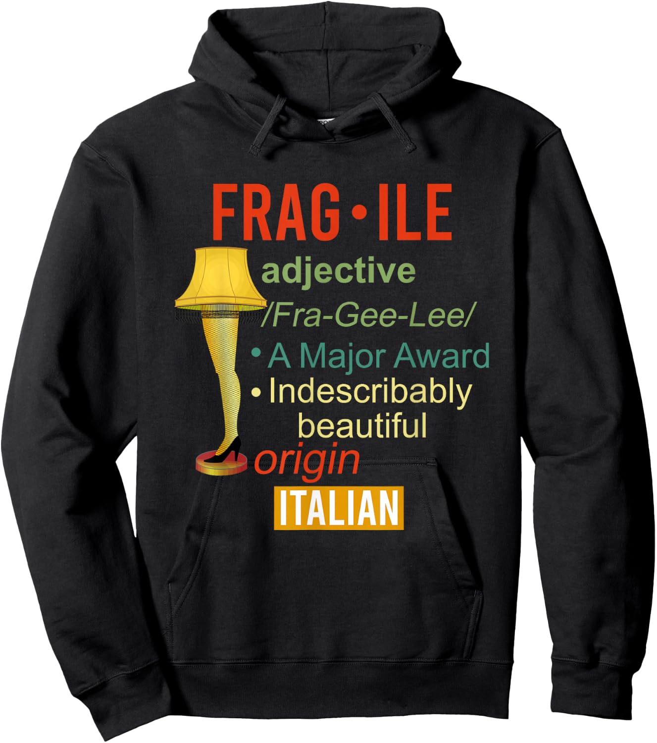 A Major Award Indescribably Beautiful Origin Italian Hoodie - Hoodie | Black