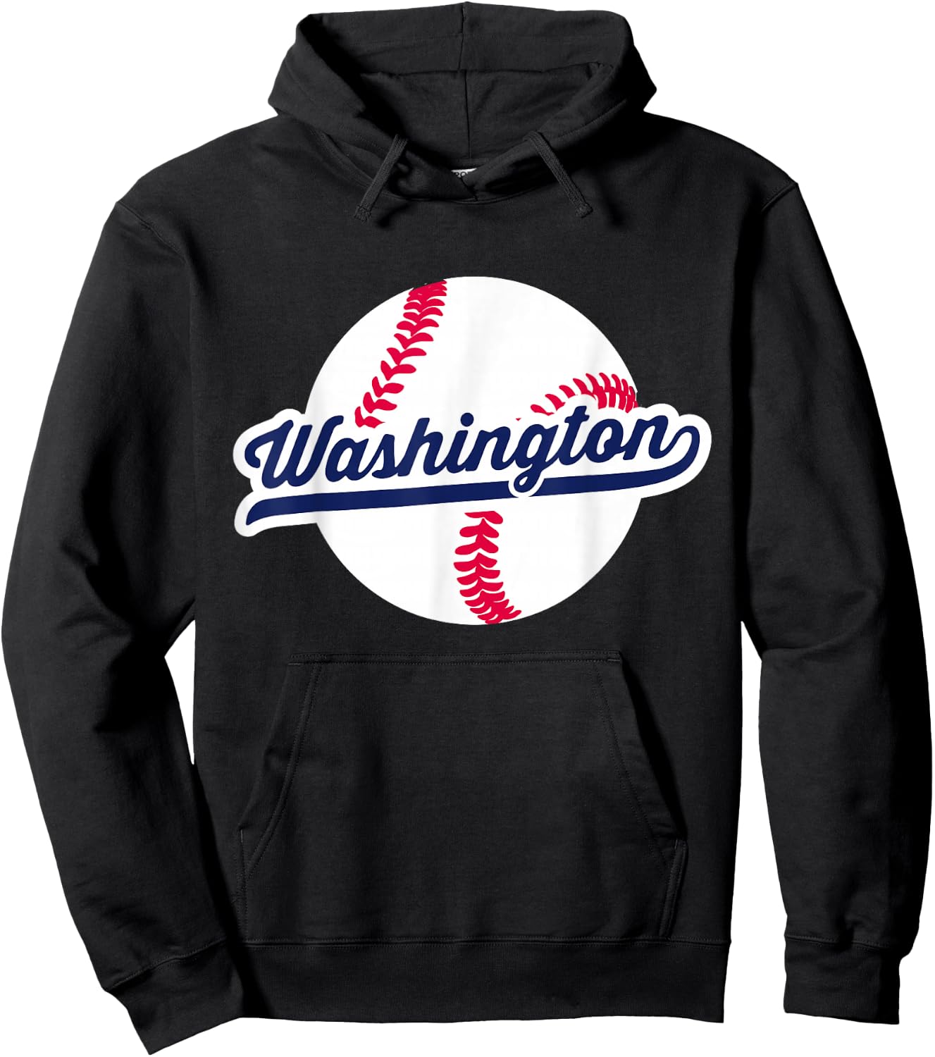 Washington DC Baseball Vintage Pride Love City Hoodie - Hoodie | Black