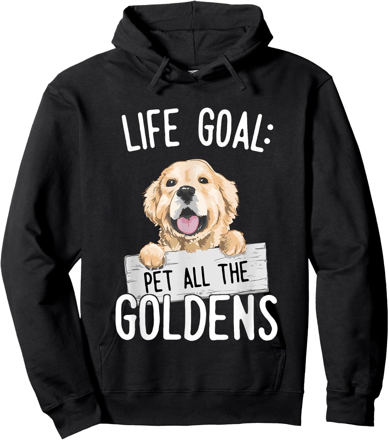 Pet all Goldens - Golden Retriever , Women and Kids Hoodie - Hoodie | Black