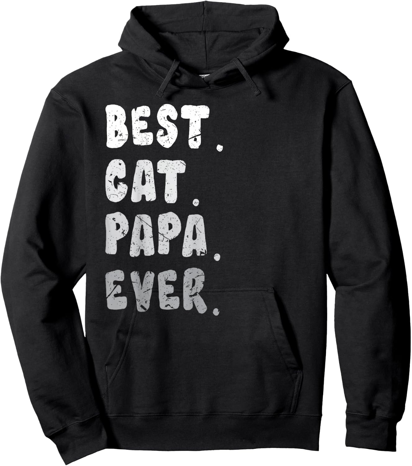 Best Cat Papa Ever Funny Cat Owner Dad Fathers Hoodie - Hoodie | Black