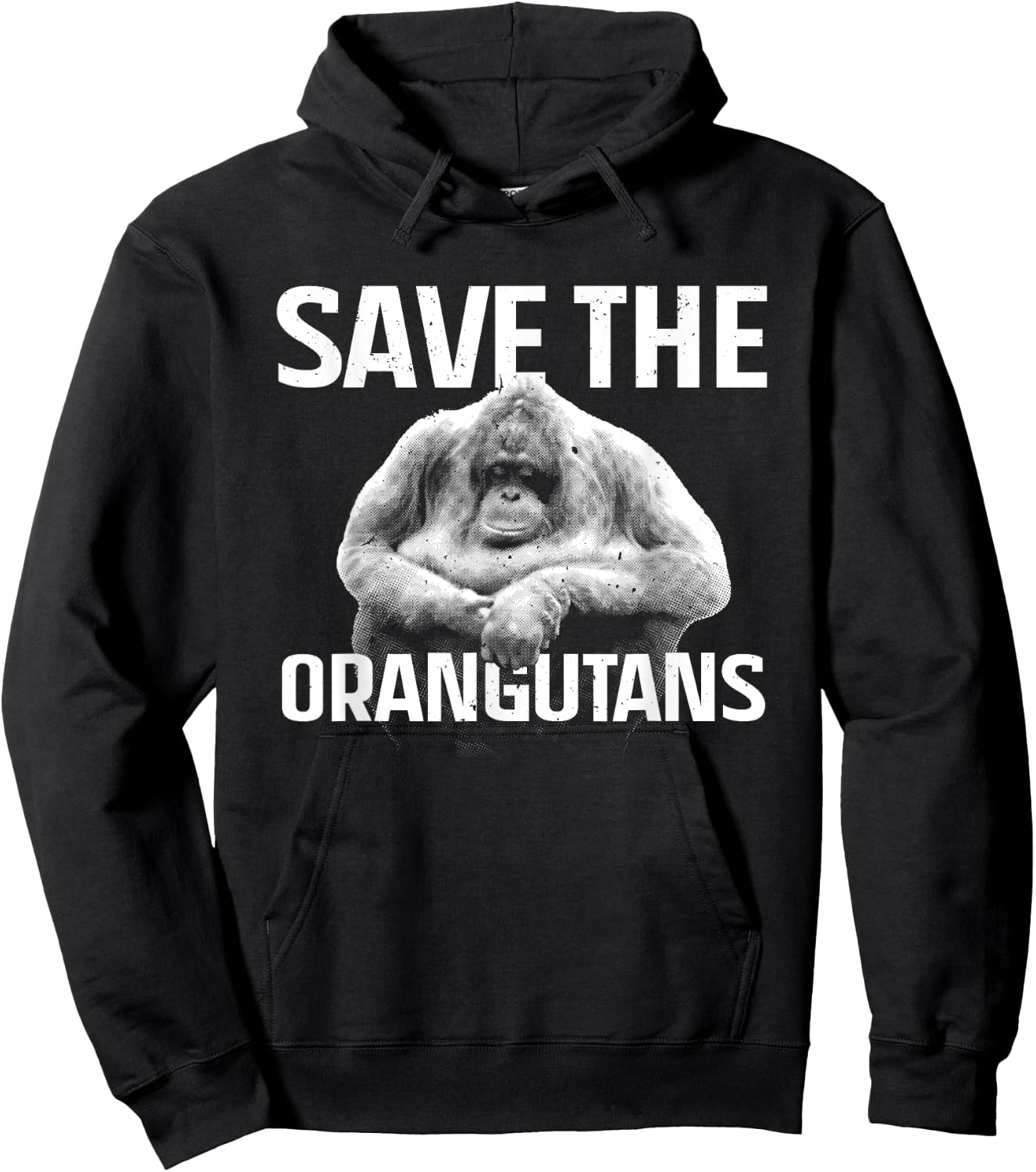Funny Orangutan Art Women Orangutan Great Ape Lover Hoodie - Hoodie | Black