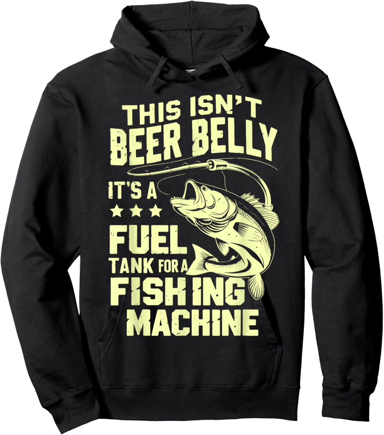 This Isn't Beer Belly It's a Fuel Tank for a Fishing Machine Hoodie - Hoodie | Black