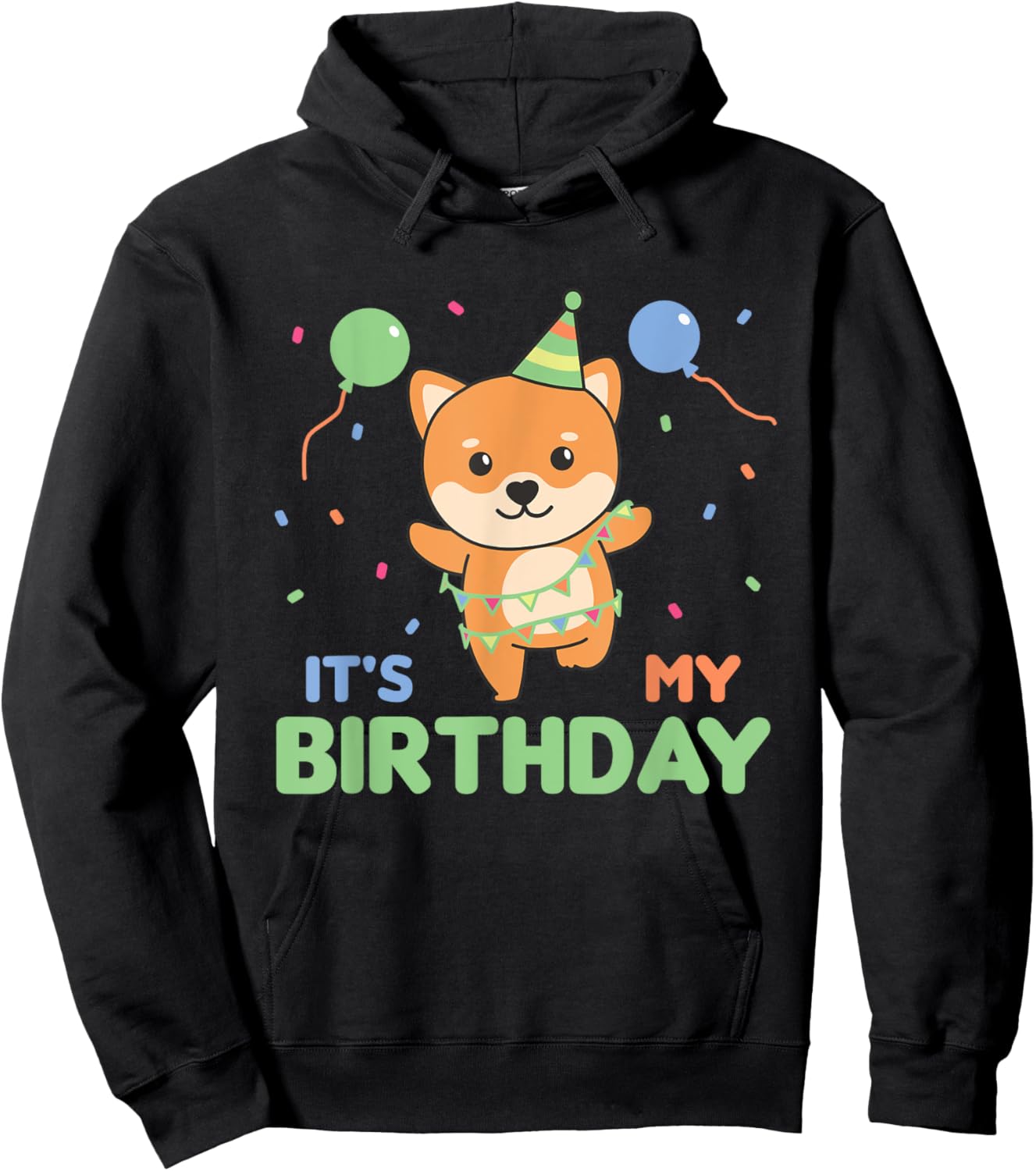 Birthday Shiba Inu For Kids It's My Birthday Hoodie - Hoodie | Black