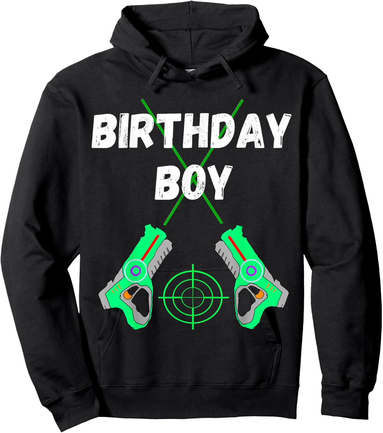 Laser Tag Birthday Boy Party Laser Tag Player Birthday Hoodie - Hoodie | Black