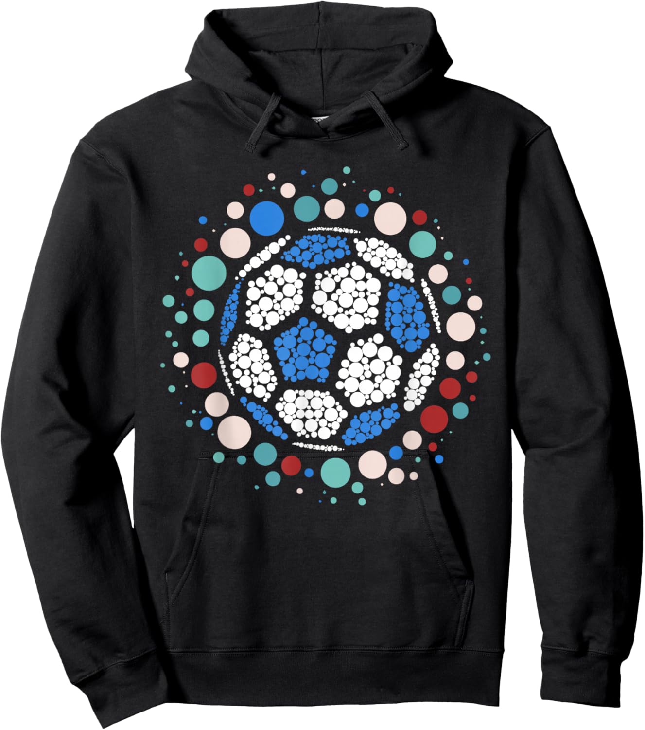 Happy Dot Day Soccer Ball Lover Polka Dot Toddler Youth Hoodie - Hoodie | Black