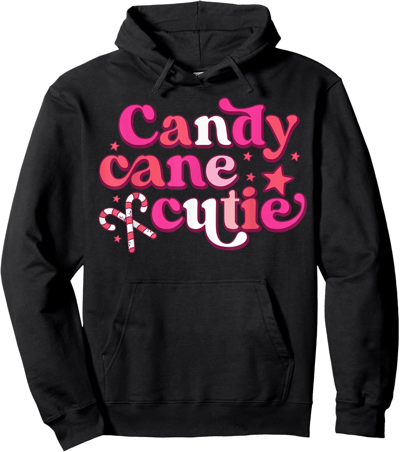 Candy Cane Cutie Funny Candy Lovers Women Girls Kids Toddler Hoodie - Hoodie | Black