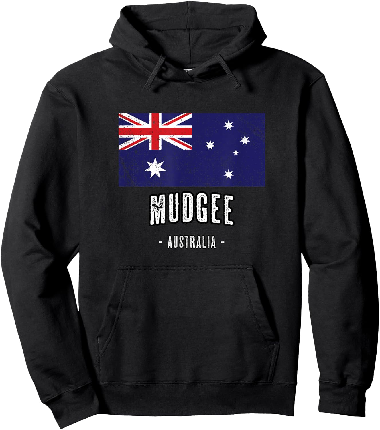 City of Mudgee, Australia | AU Australian Flag Hoodie - Hoodie | Black