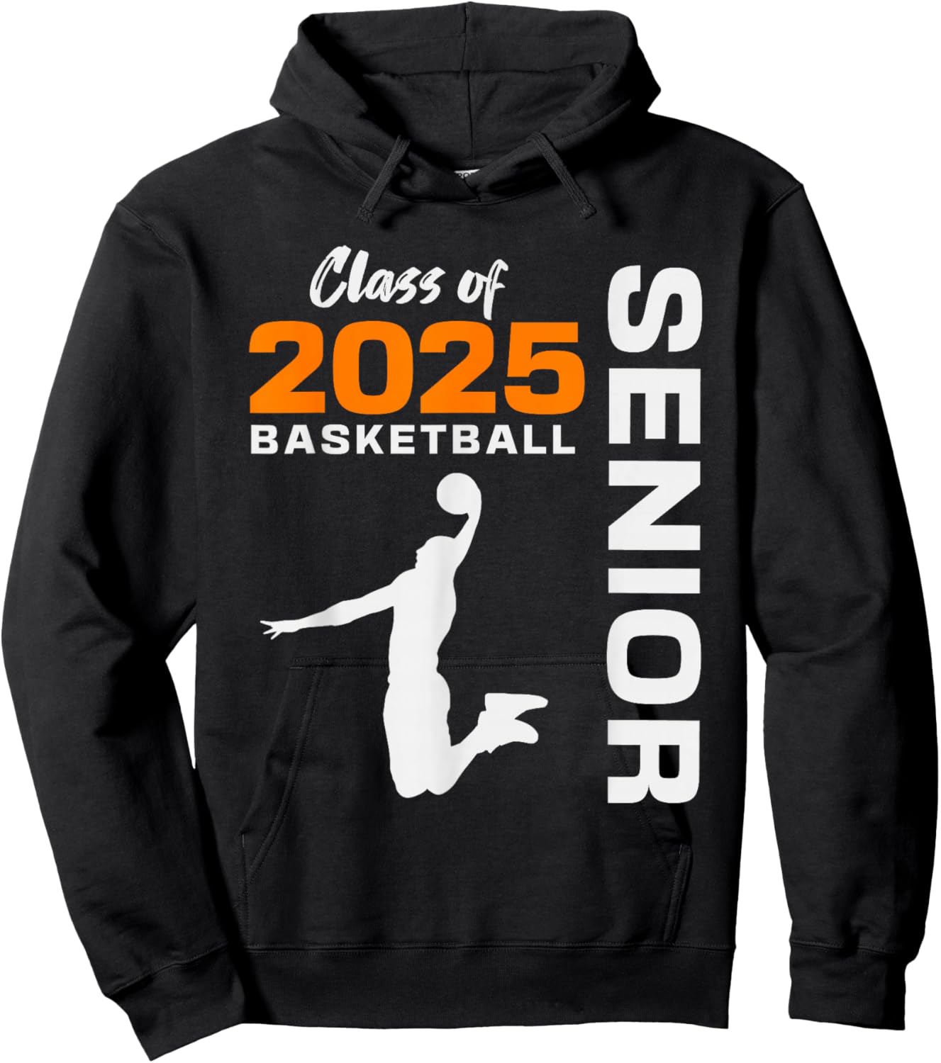 Basketball Senior Matching Class of 2025 Senior Basketball Hoodie - Hoodie | Black