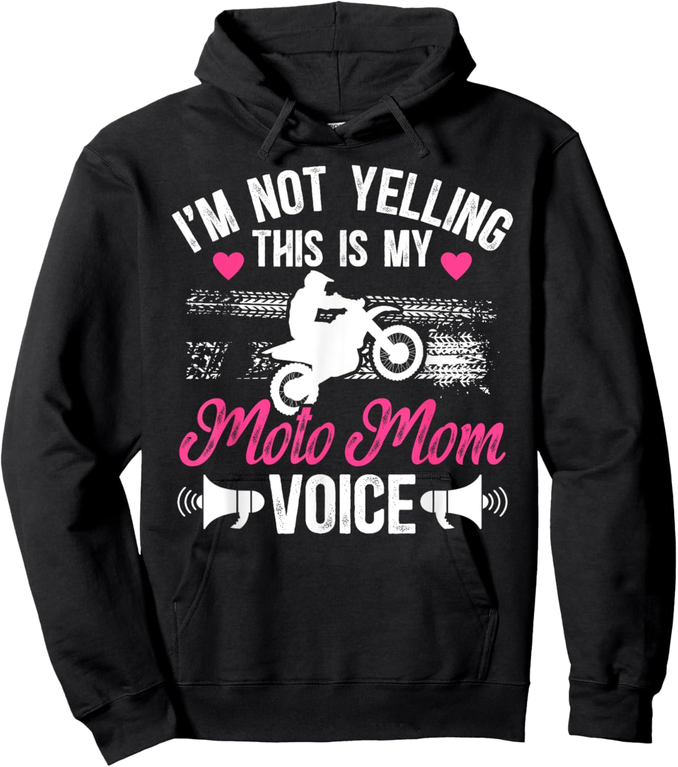 Moto Mom Voice Motocross Mom Motocross Rider Mother Hoodie - Hoodie | Black