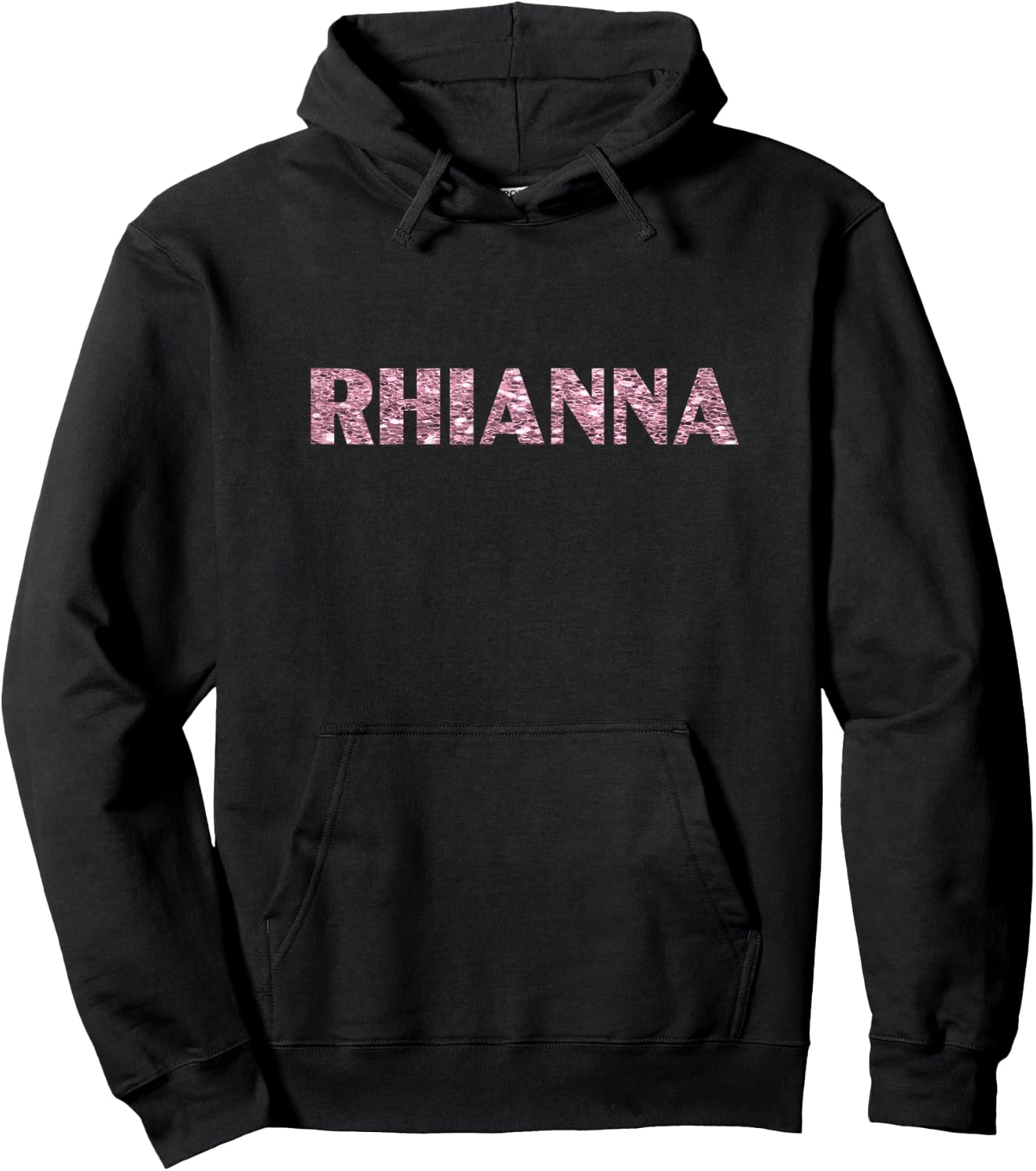 Rhianna Heart Pink Hoodie - Hoodie | Black