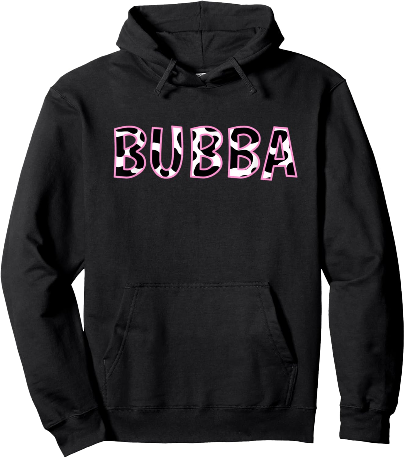 Bubba Cow Print Cow Pattern Sister's D Birthday Baby Girl Hoodie - Hoodie | Black