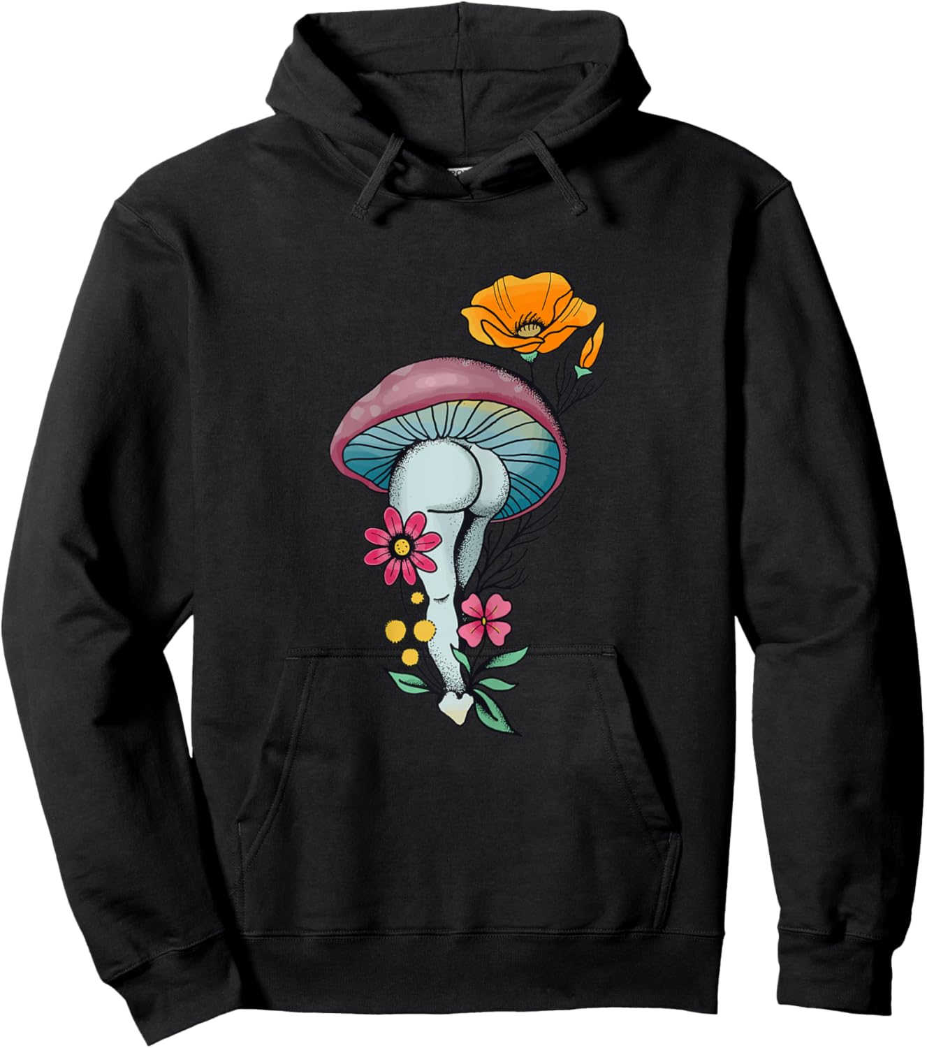 Sexy Mushroom Clothing Mushroom Collector Funny Graphic Gift Hoodie - Hoodie | Black