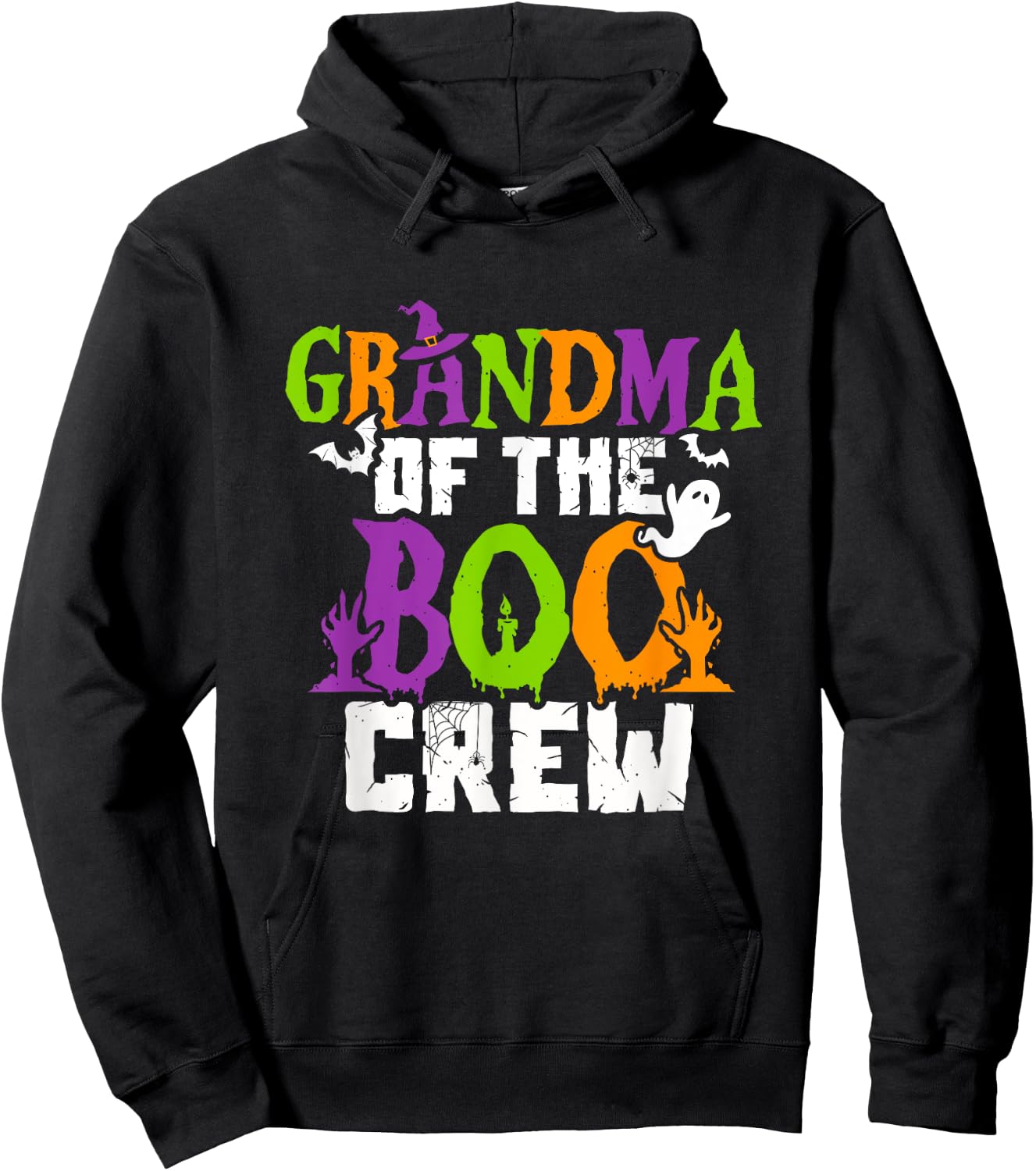 Halloween Grandma Crew Grandmother Spooky Party Hoodie - Hoodie | Black