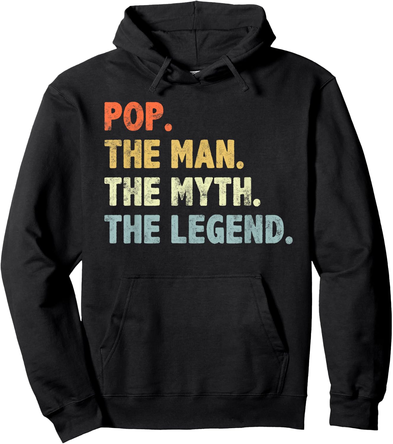 Pop The Man Myth Legend Father’s day Gift Papa Grandpa Hoodie - Hoodie | Black