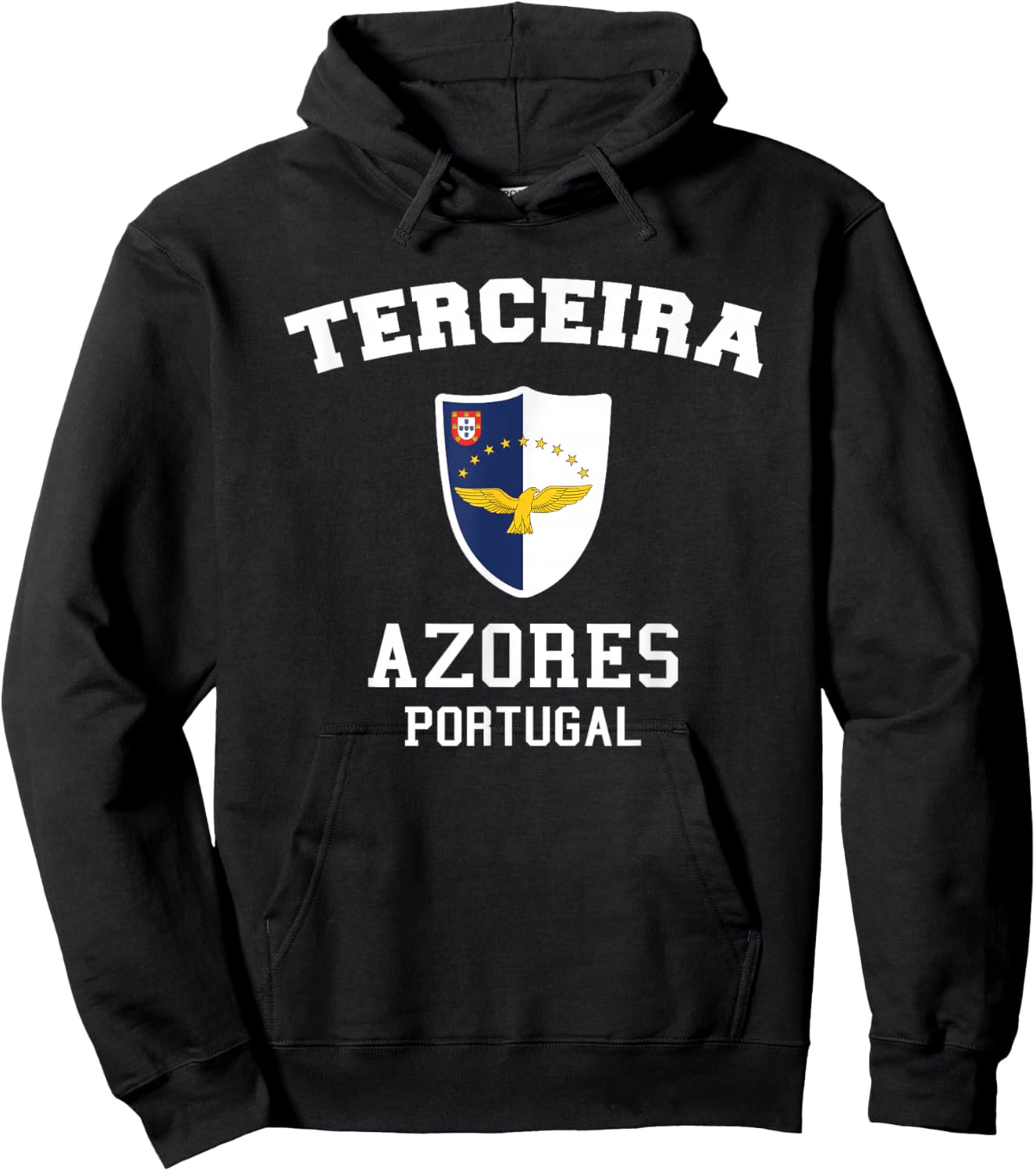 Terceira Azores Flag - Terceira Portugal Island Souvenir Hoodie - Hoodie | Black