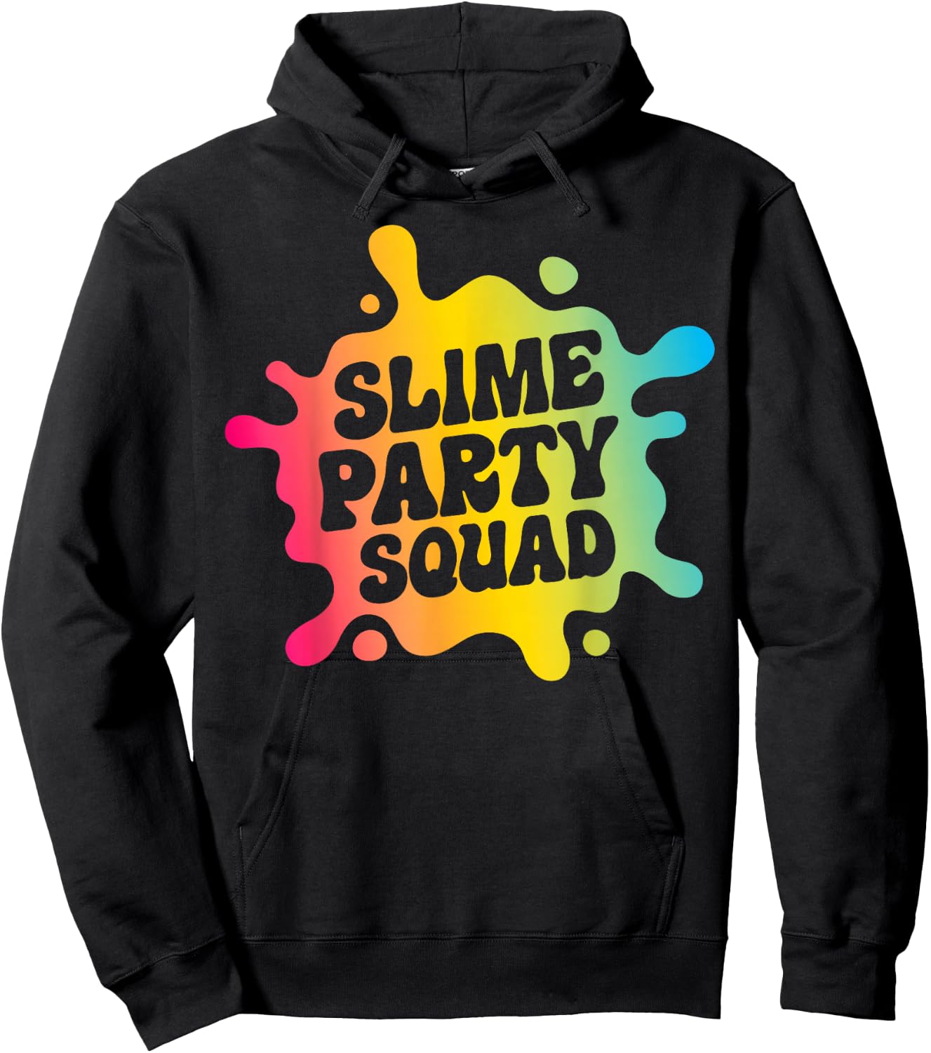 Slime Party Squad Funny Kids Boys Girls Birthday Matching Hoodie - Hoodie | Black