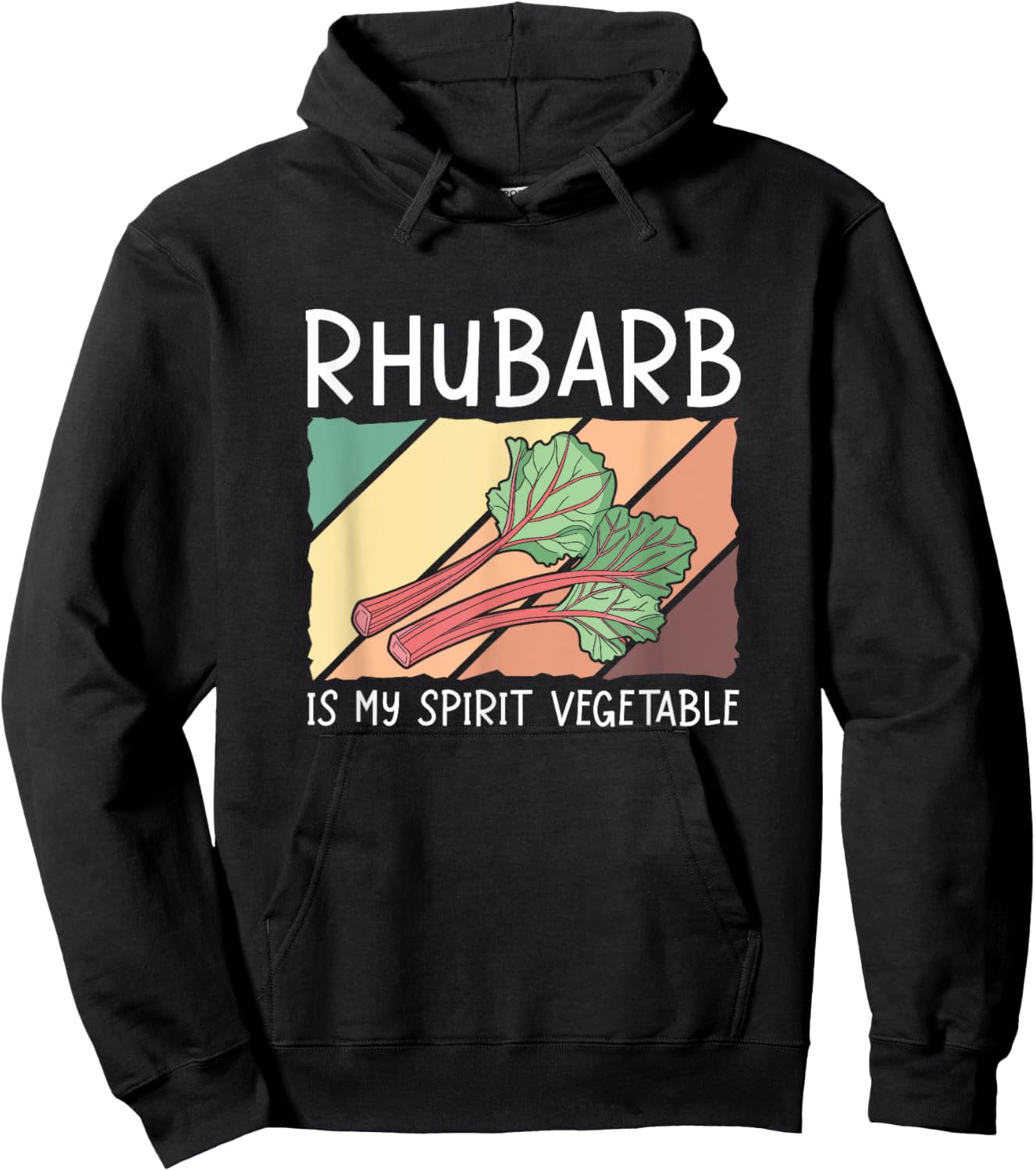 Rhubarb Is My Spirit Vegetable Funny Rhubarb Pie Enthusiasts Hoodie - Hoodie | Black