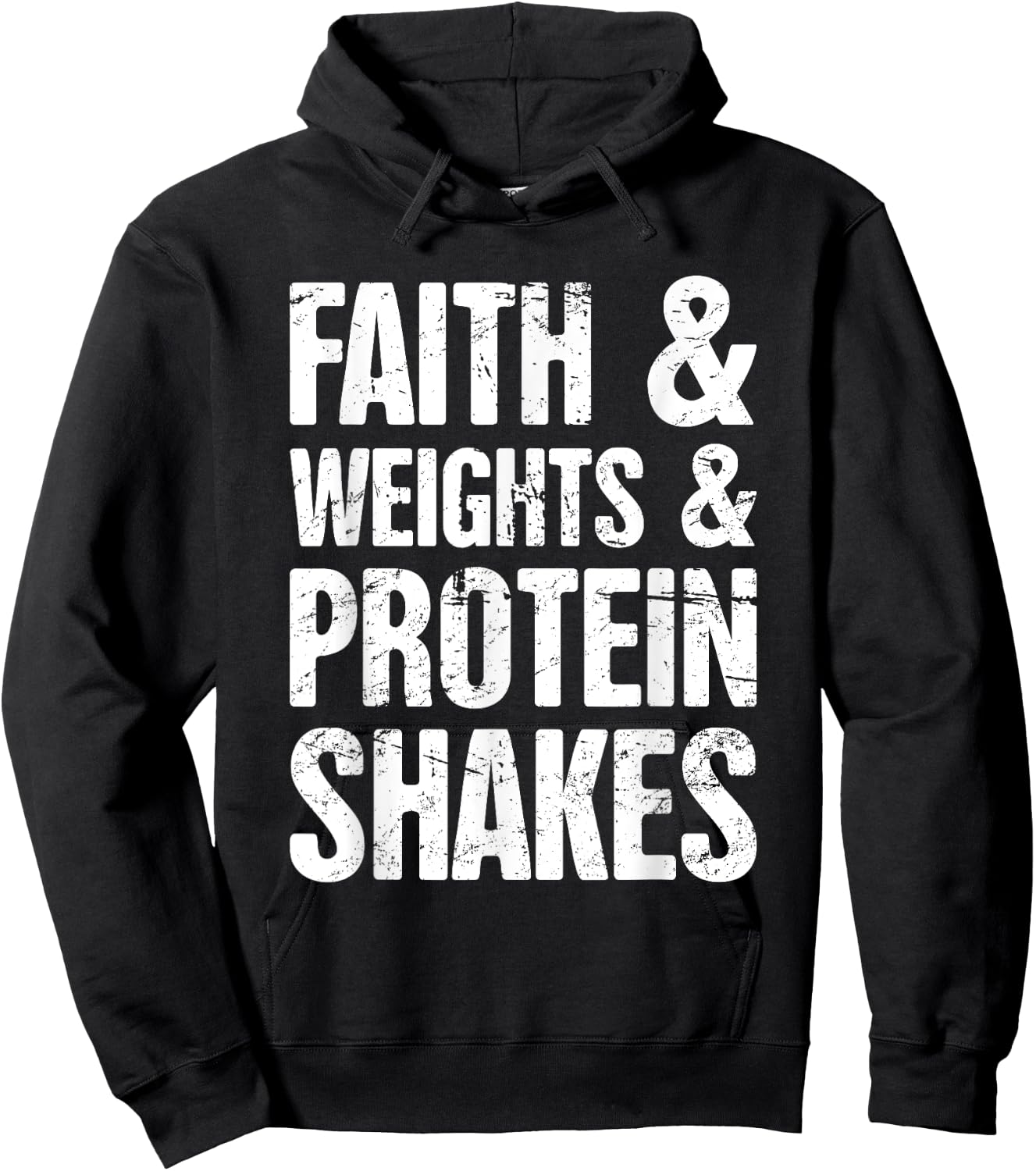 Faith - Funny Christian Athlete / Christian Workout Hoodie - Hoodie | Black