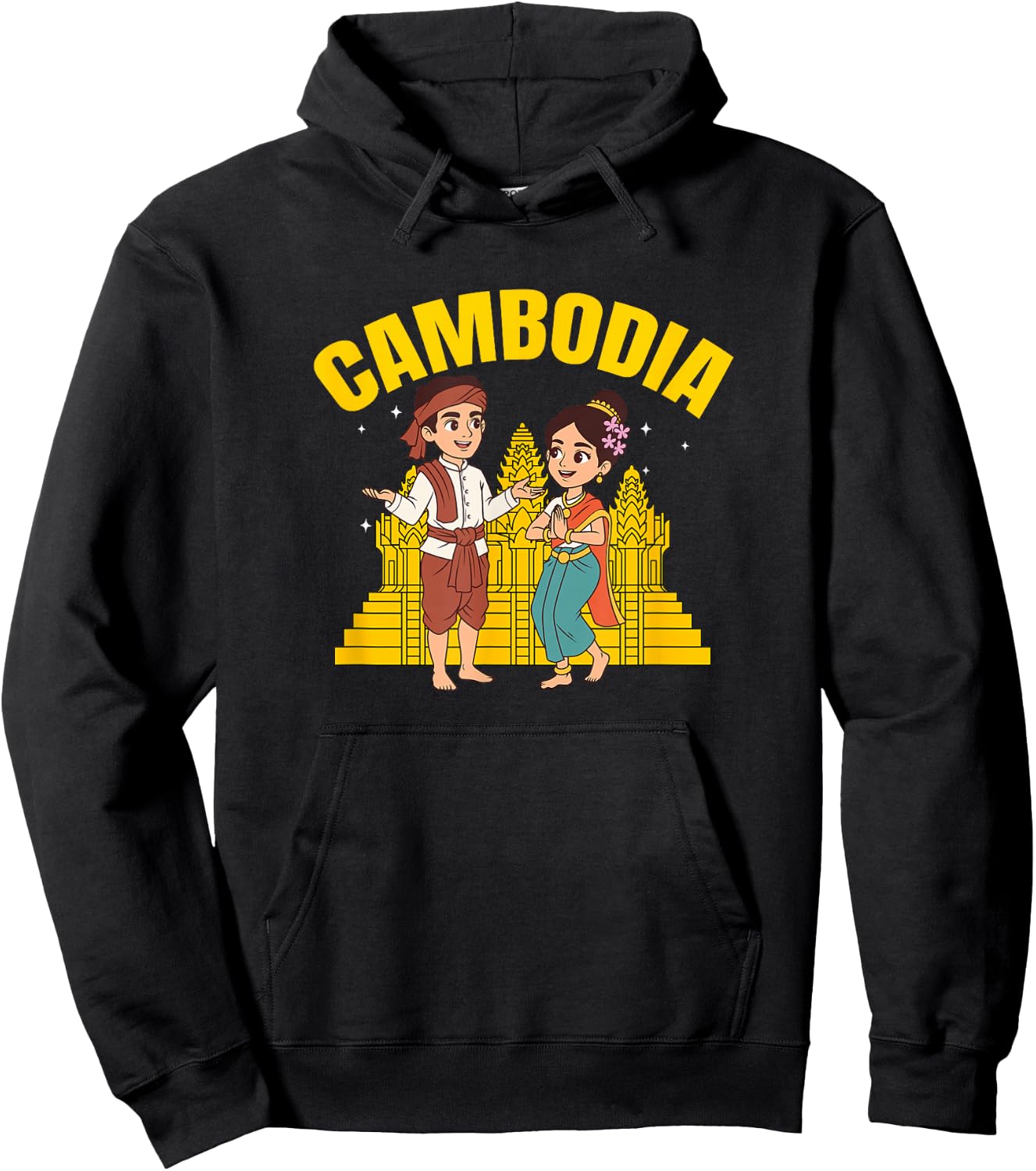 Cambodia Boy Cambodian Apsara Khmer Girl Hoodie - Hoodie | Black