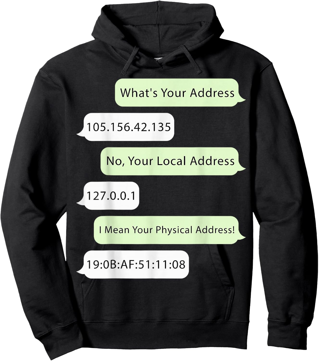 What Is Your Address 151.194.25.39 Funny Networking Computer Hoodie - Hoodie | Black