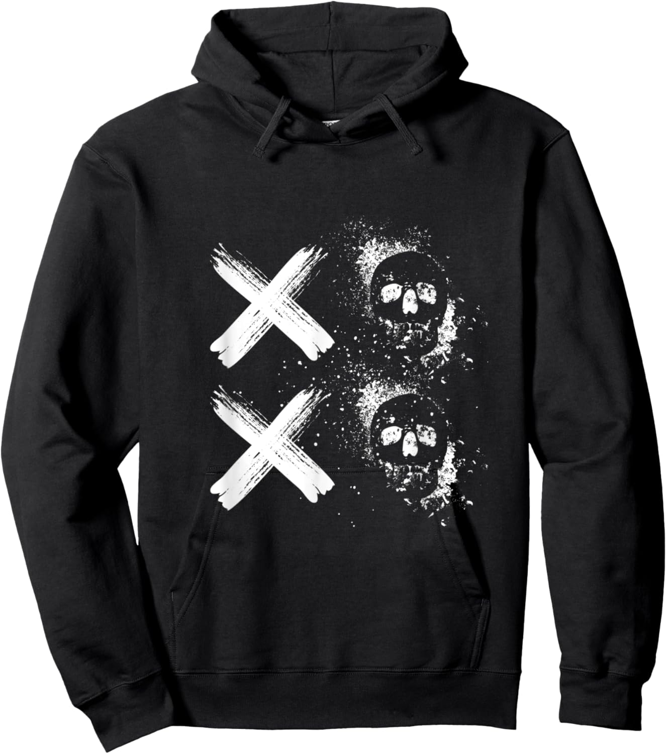 XOXO Skull Love Hugs and Kisses Love Skulls Skeleton Hoodie - Hoodie | Black