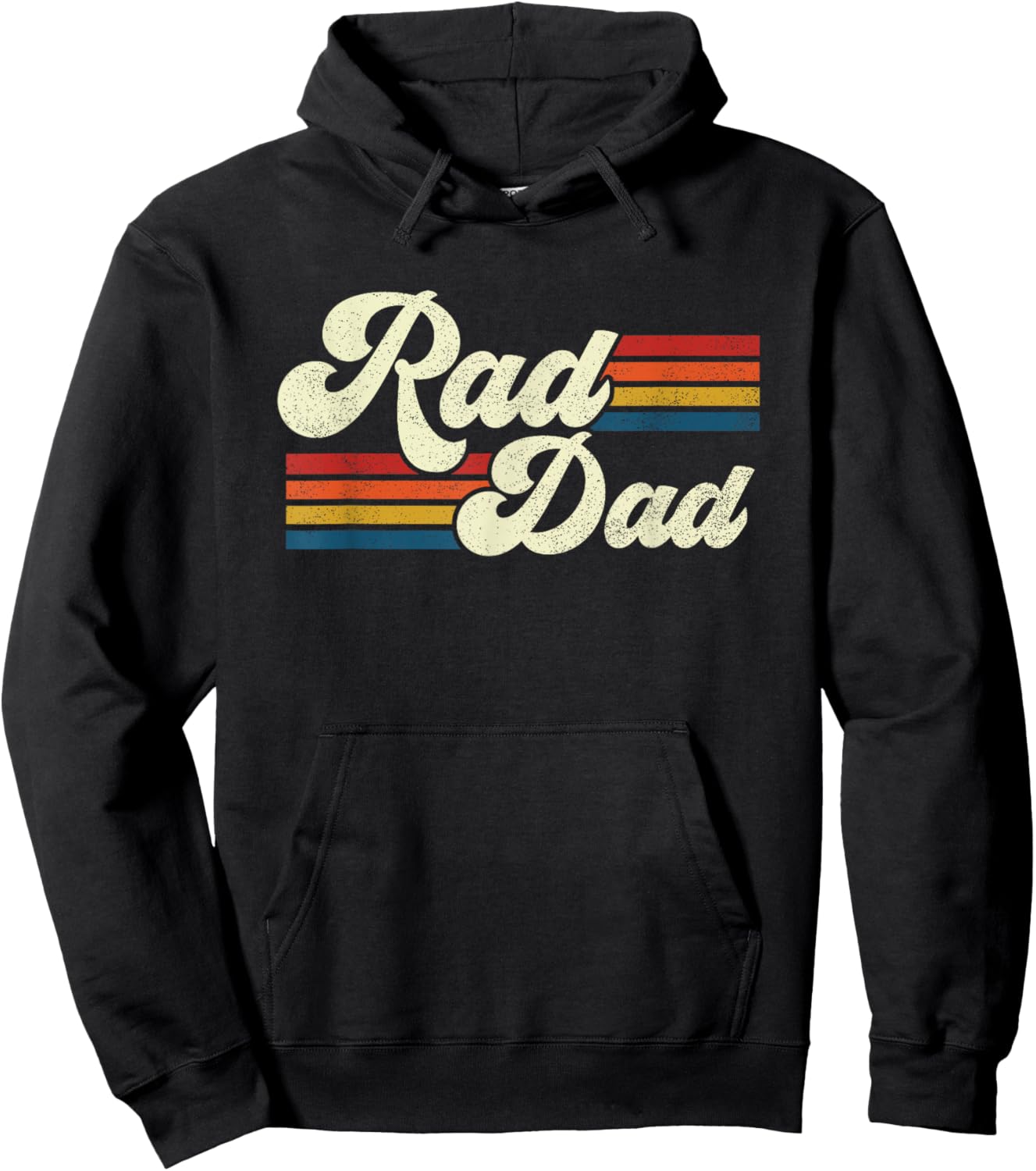 Rad Dad Retro Fathers Day Top Hoodie - Hoodie | Black