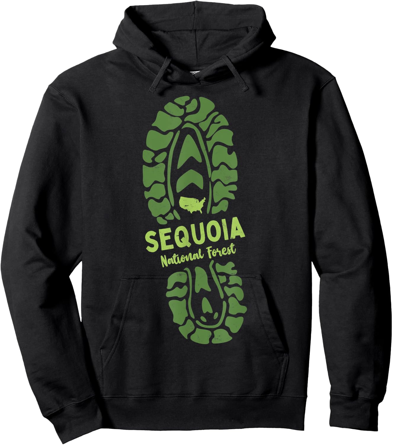Sequoia National Forest California CA Hiking Vacation Hoodie - Hoodie | Black