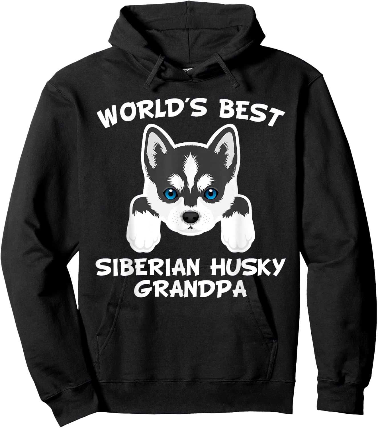 World's Best Siberian Husky Grandpa Dog Granddog Men Hoodie - Hoodie | Black
