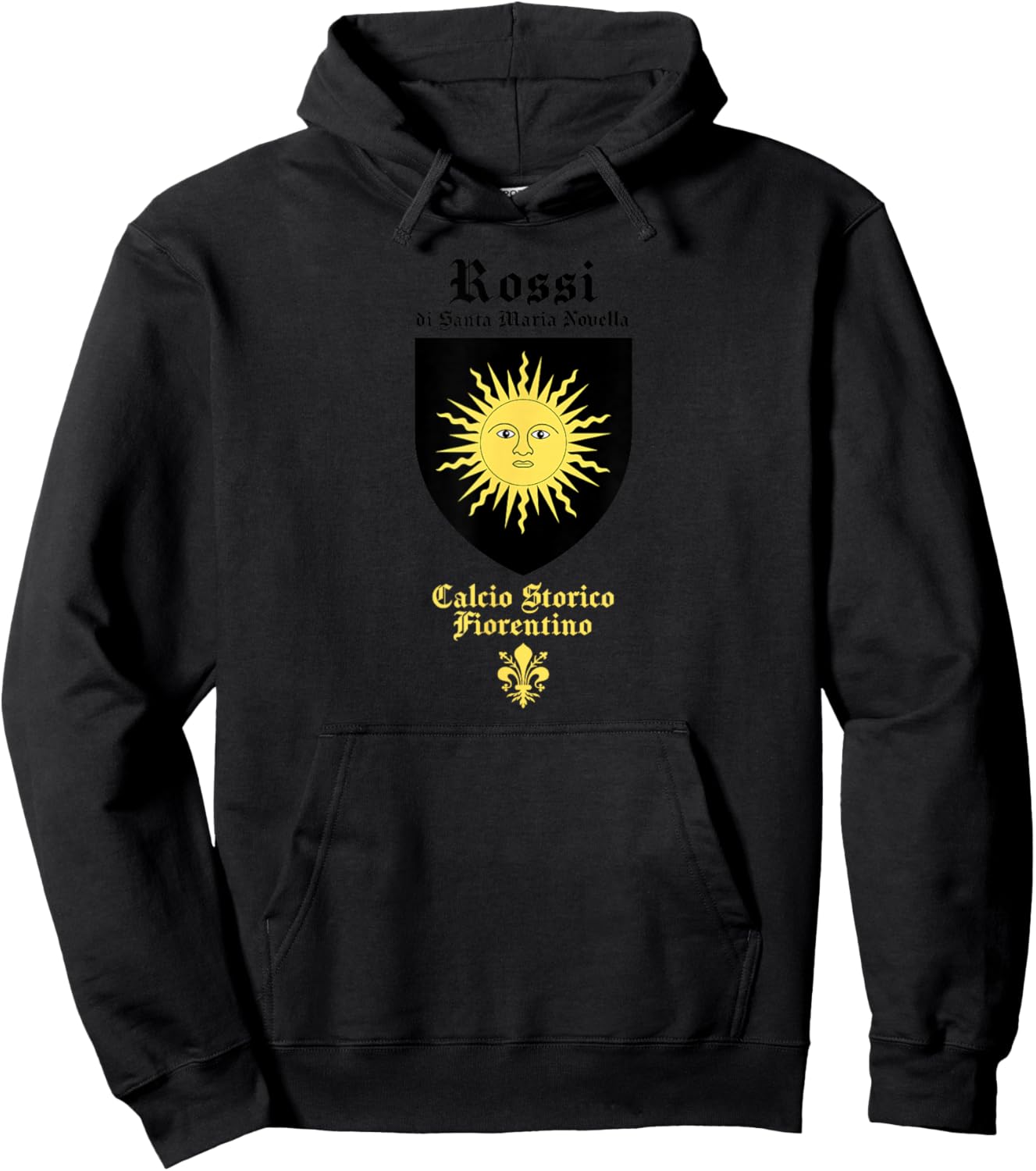 Calcio storico fiorentino Rossi Florentine football fútbol Hoodie - Hoodie | Black