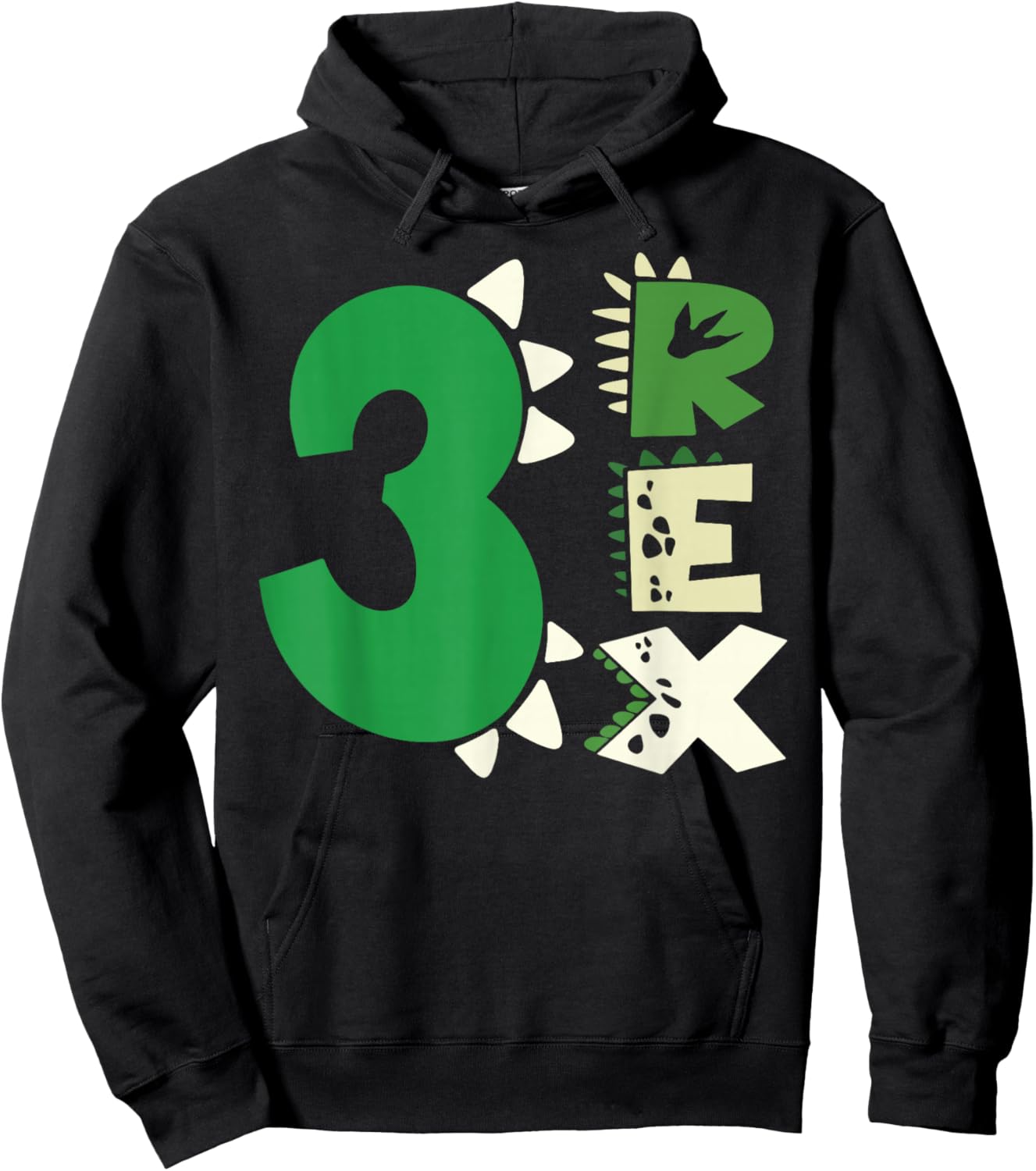 Three Rex Birthday Boy 3rd Dinosaur Birthday T-Rex Birthday Hoodie - Hoodie | Black
