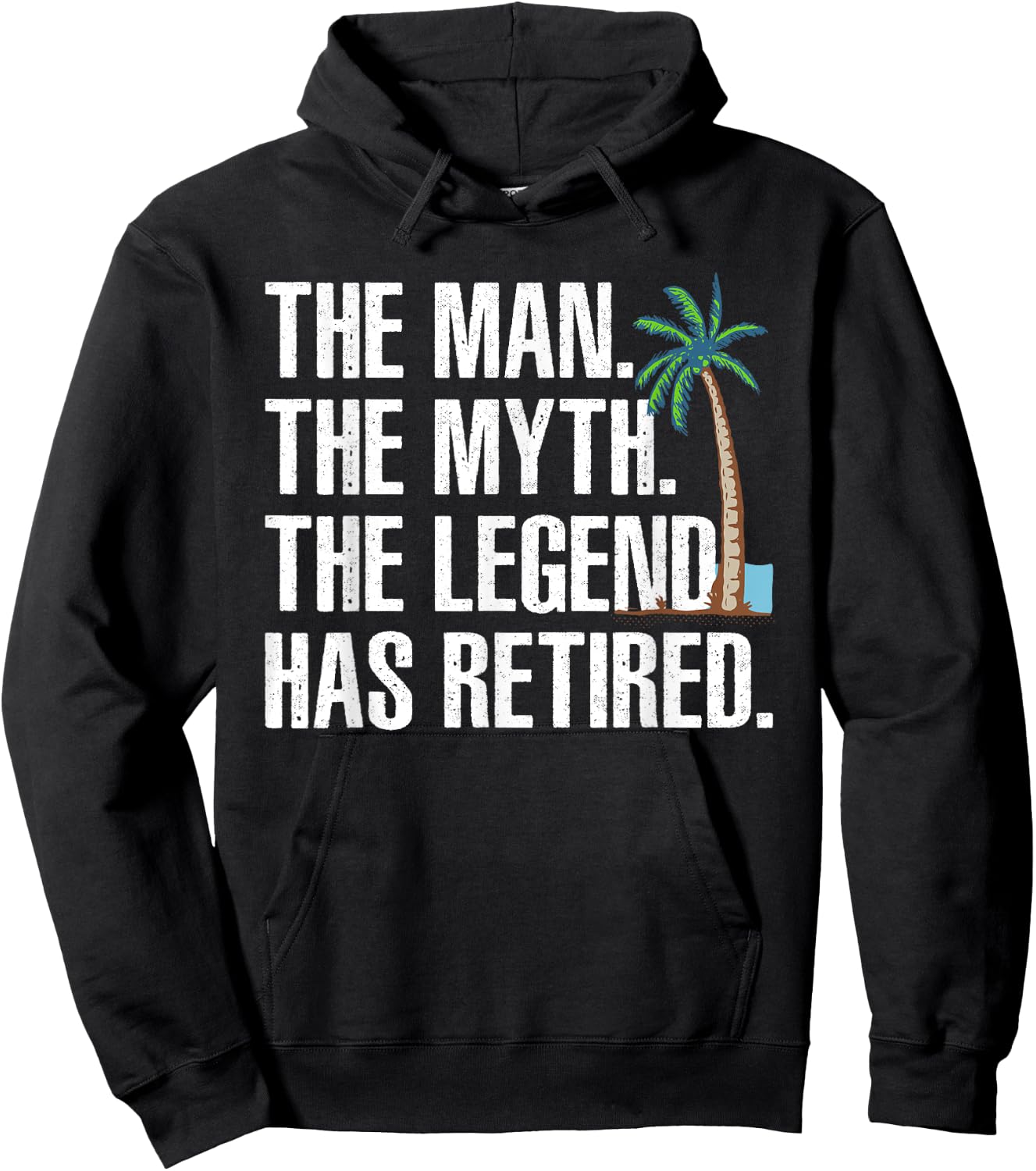 Cool Retirement Grandpa Dad Retired Man Myth Legend Hoodie - Hoodie | Black