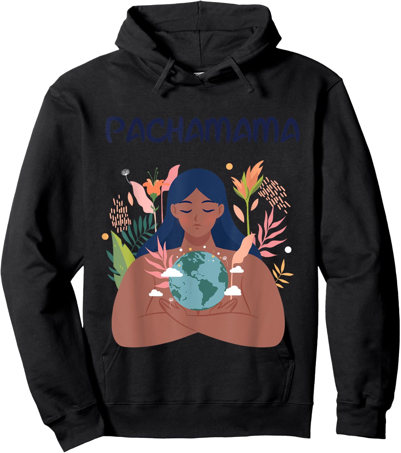 Pachamama Mother Earth Nature Environmentalist Latino Gaia Hoodie - Hoodie | Black