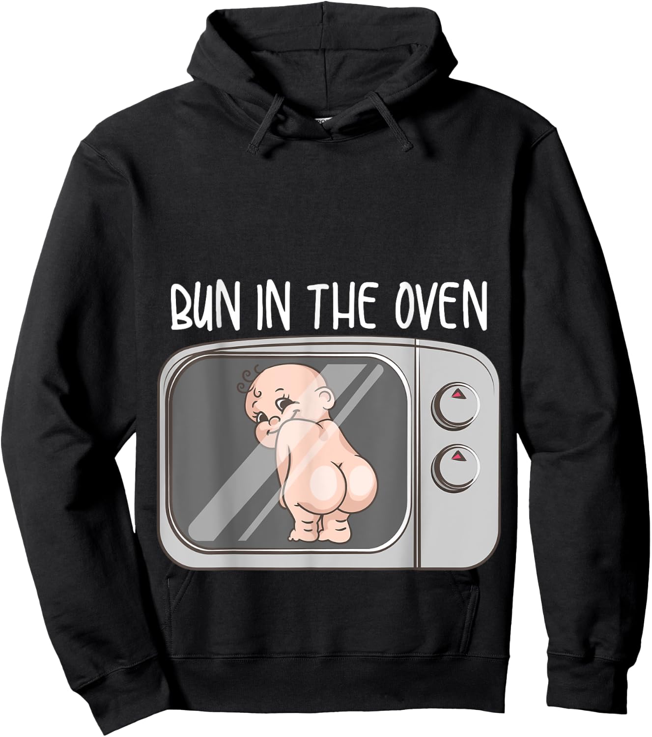 Funny Bun In The Oven Gift | Cute Expecting Pregnant Women Hoodie - Hoodie | Black