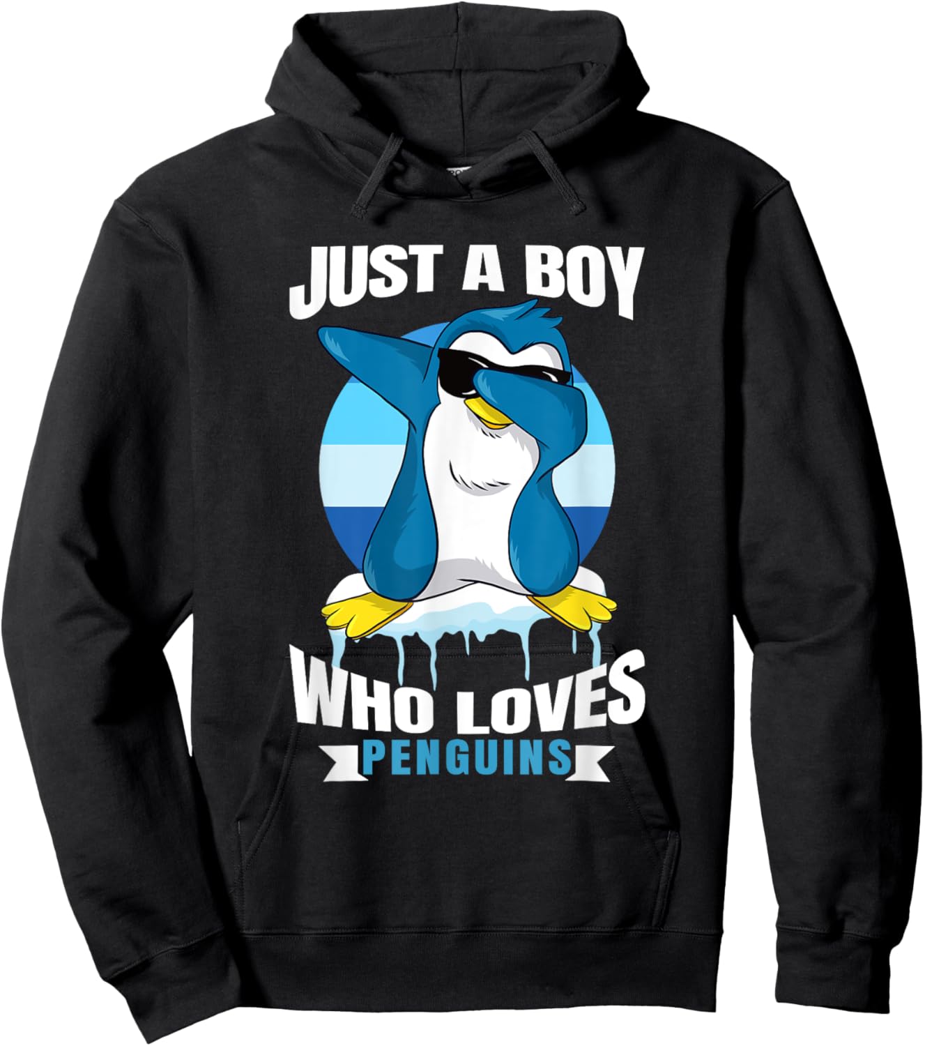 Just A Boy Who Loves Penguins Dab Toddler Dabbing Penguin Hoodie - Hoodie | Black