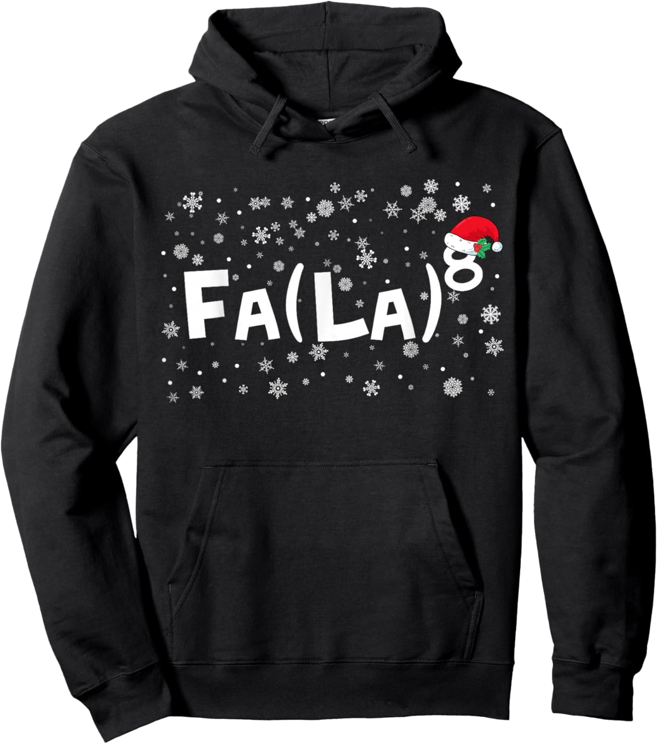 FA (LA)8 Funny Christmas Santa Fa La Math Teacher Mathematic Hoodie - Hoodie | Black