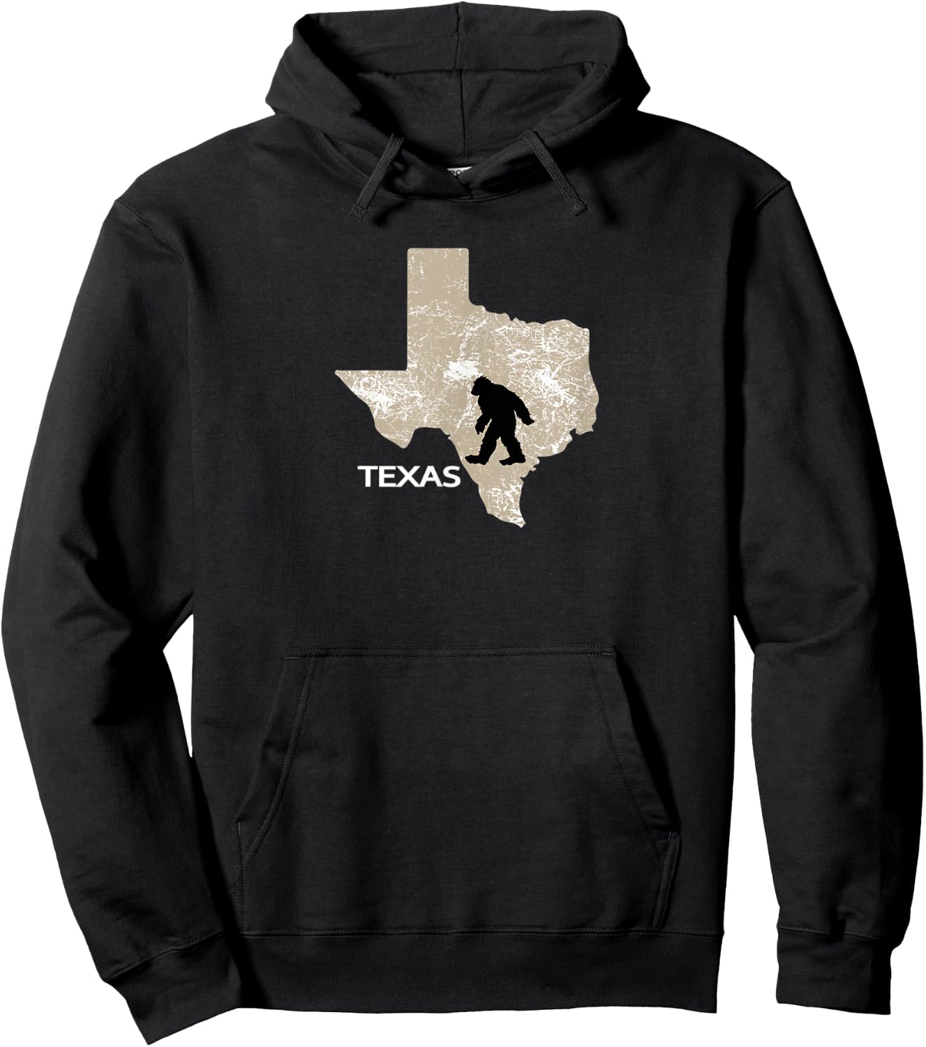 Funny Bigfoot I Believe Loves Texas TX Sasquatch Hoodie - Hoodie | Black