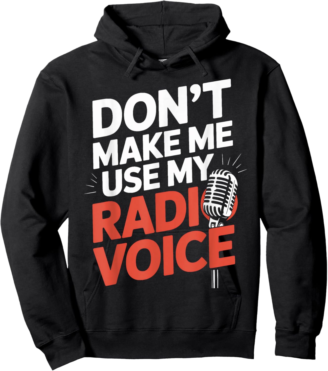 Radio Voice Activated Talking Broadcasters Humor Hoodie - Hoodie | Black
