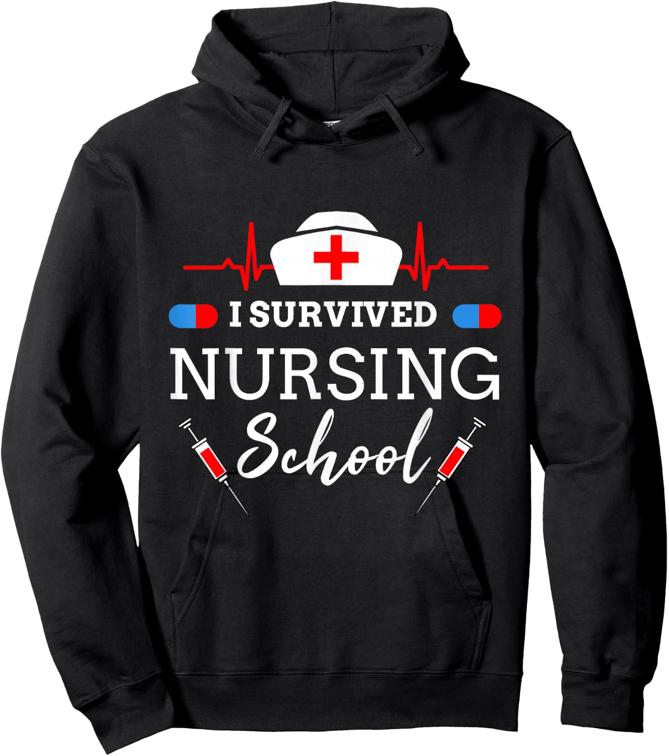 I Survived Nursing School Hoodie - Hoodie | Black