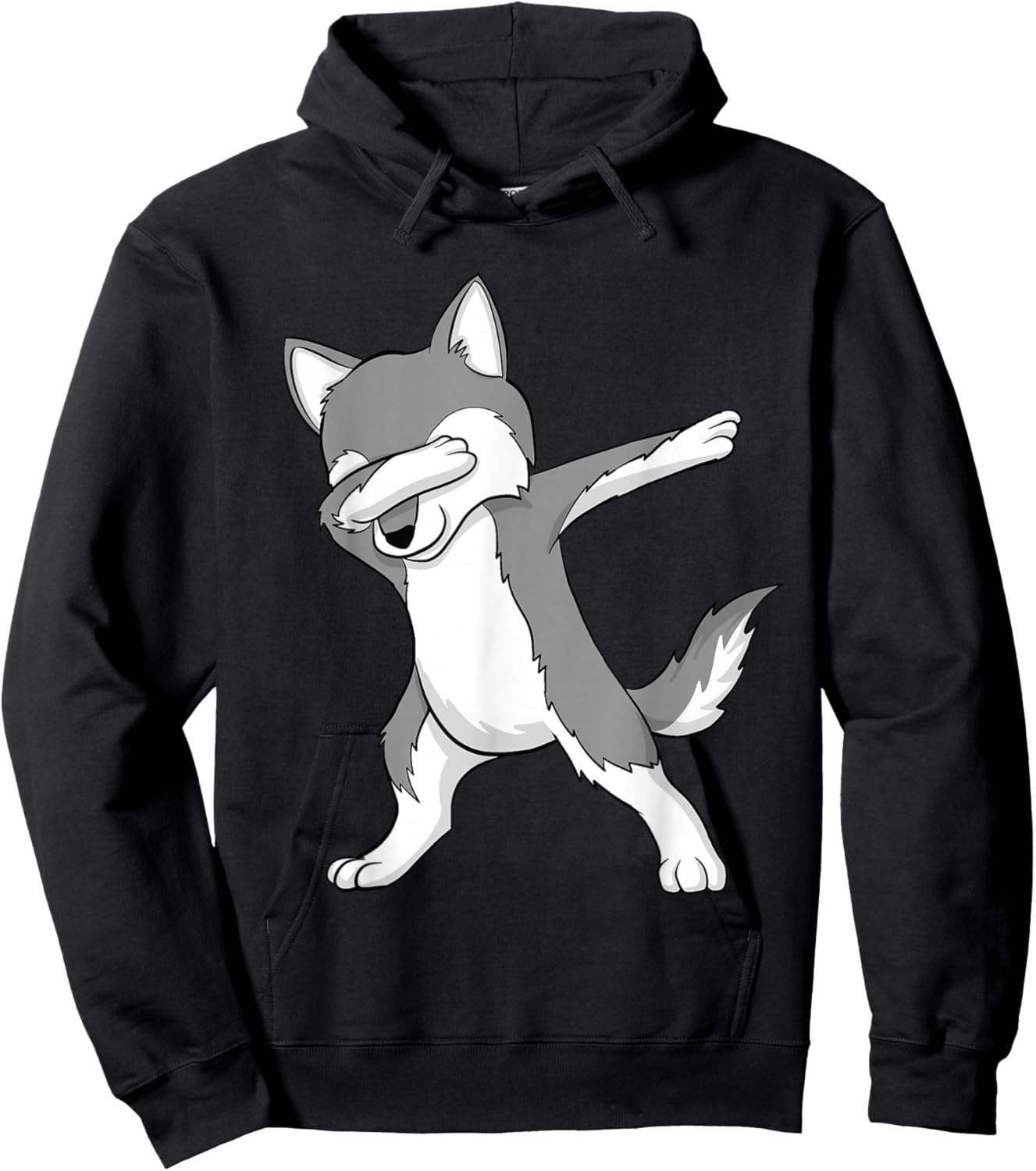 Dabbing Wolf - Wildlife Nature Animal Lover Hunter Hoodie - Hoodie | Black