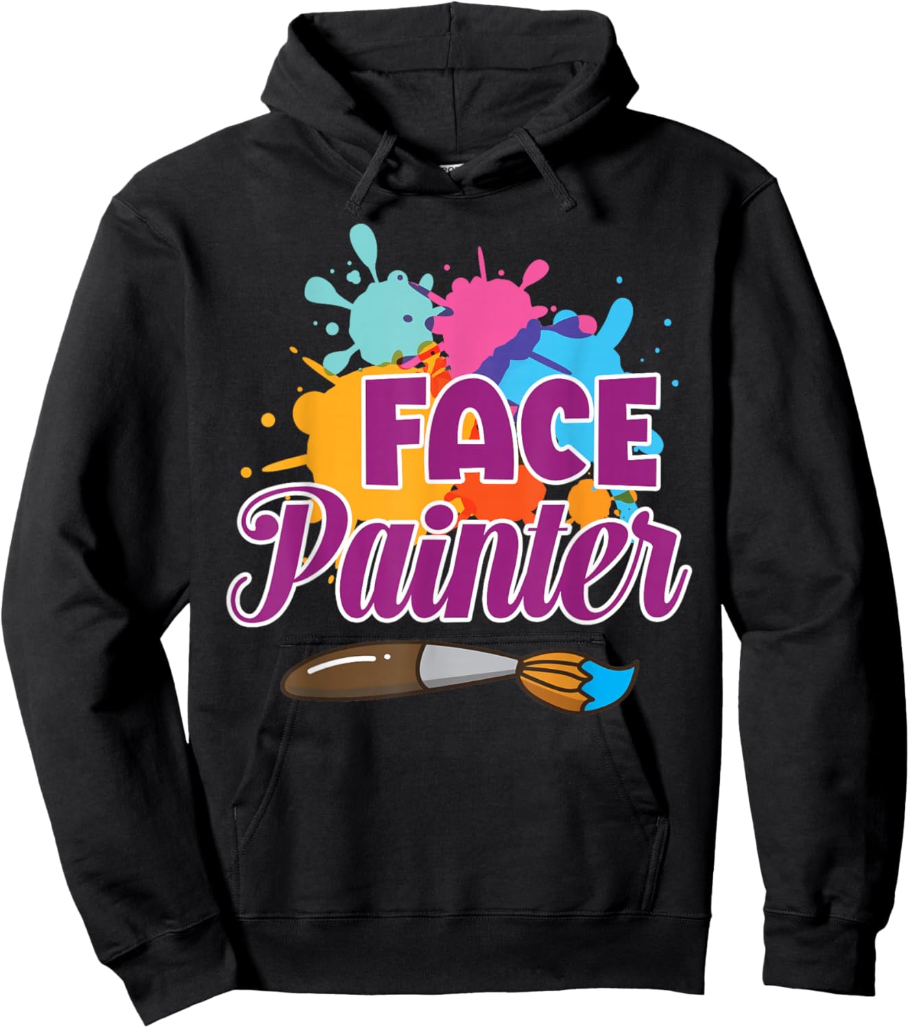 Face Painter Funny Makeup Artist Cute Girl Face Painting Hoodie - Hoodie | Black