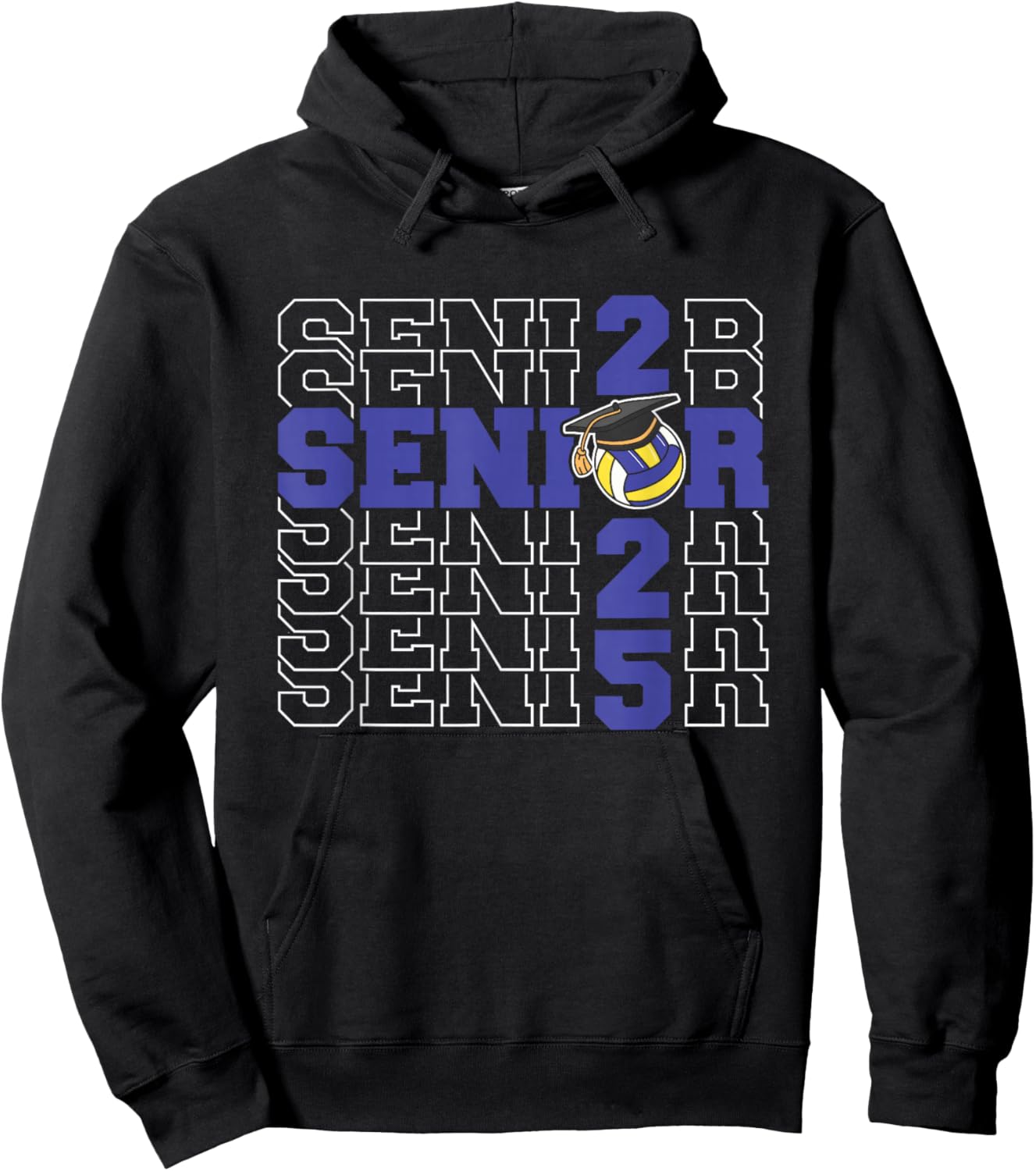 Class of 2025 Volleyball Senior Night Hoodie - Hoodie | Black