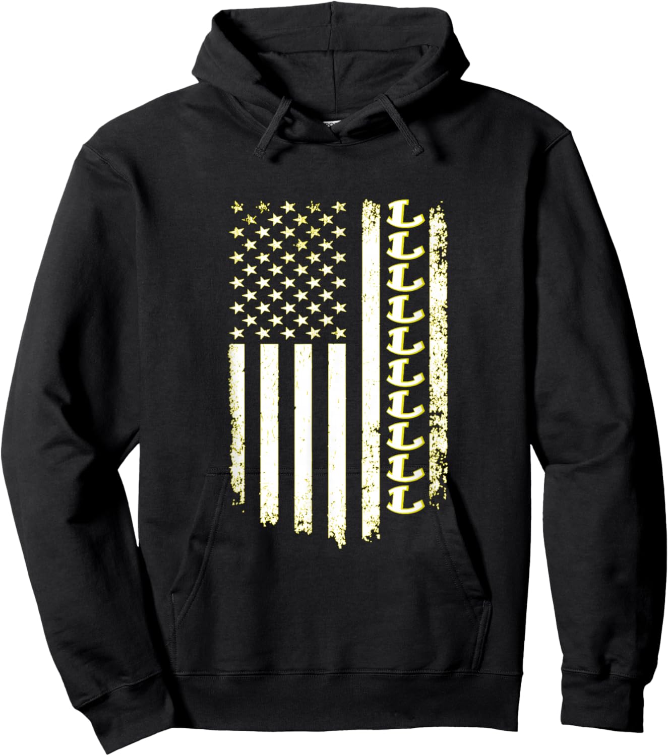 Longview Lobos American Flag Hoodie - Hoodie | Black
