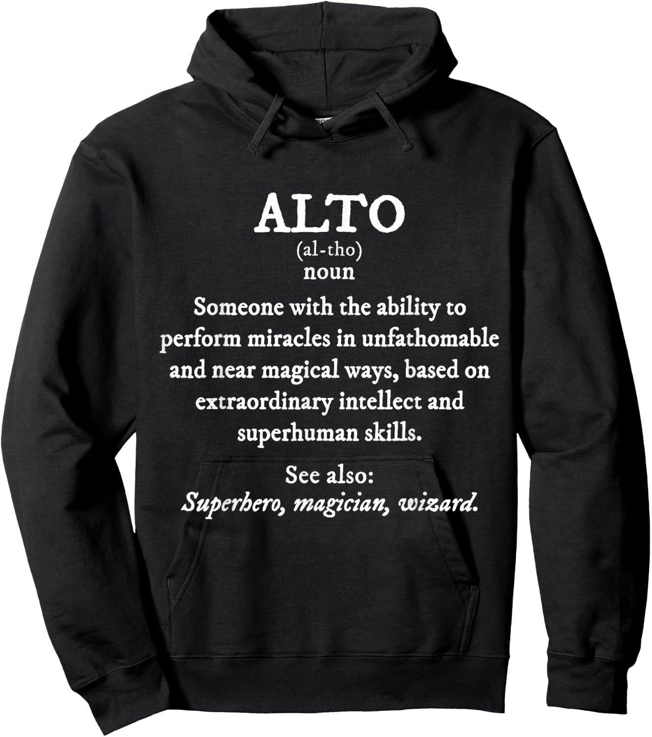 Alto Definition Funny Orchestra Singer Quartet Hoodie - Hoodie | Black