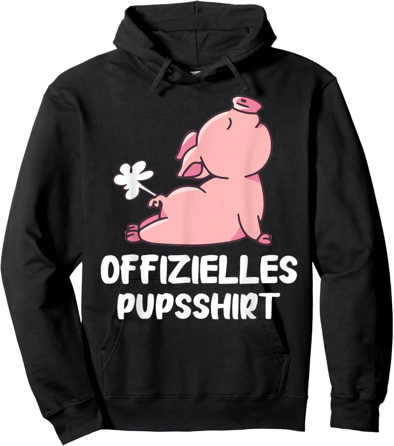 Schwein Offizielles Pupsshirt Pupsen Furz Furzen Schweinchen Hoodie - Hoodie | Black