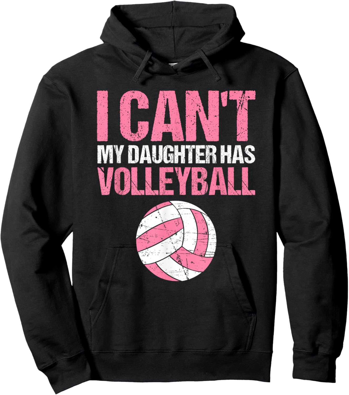 Teen Girls I can't my Daughter has Volleyball Dad Hoodie - Hoodie | Black