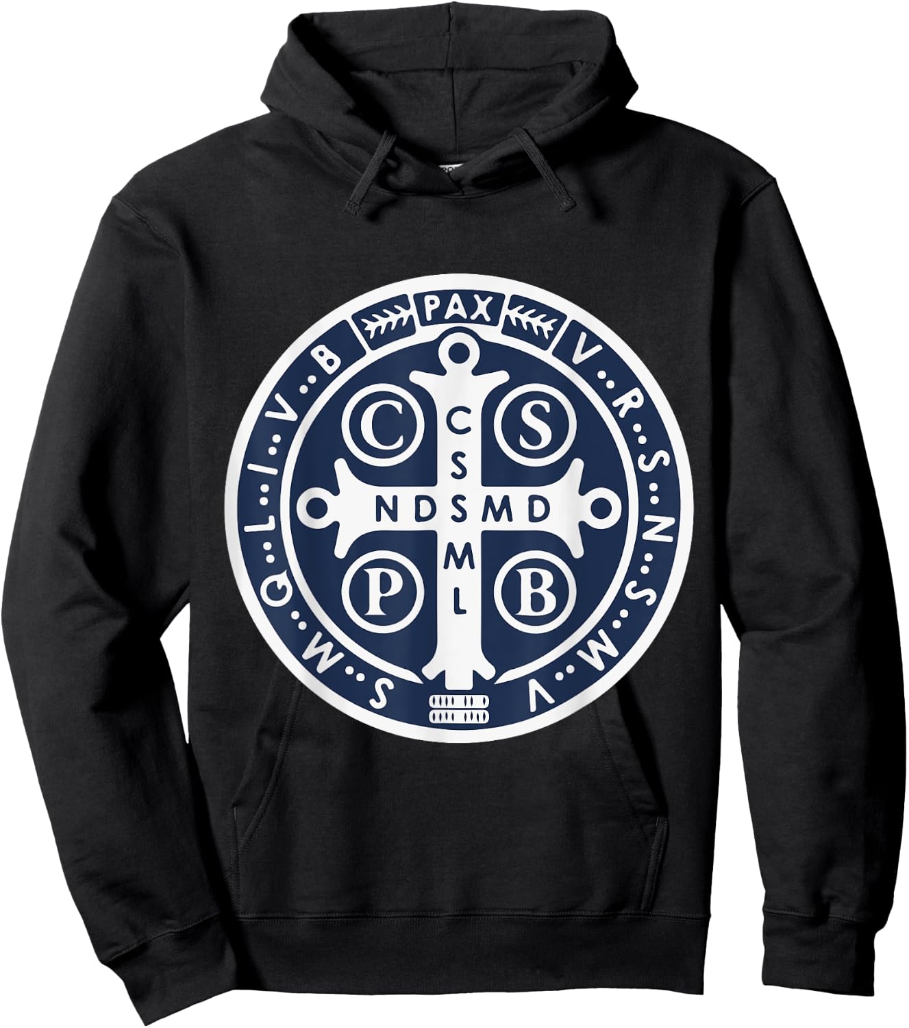 Spiritual Religious Christian Catholic St Benedict Hoodie - Hoodie | Black